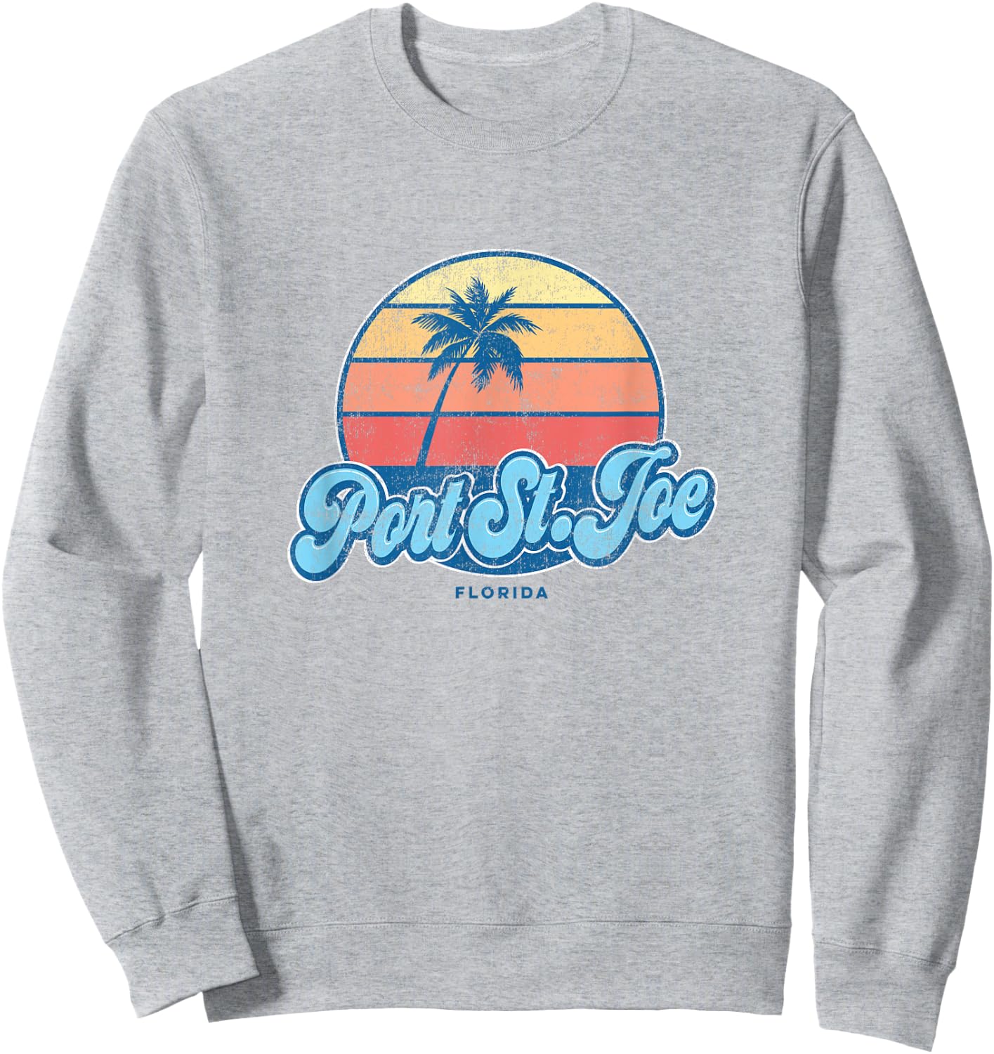 Vintage Port St. Joe Florida FL Classic 70s Retro Surfer Sweatshirt - Sweatshirt | Ash