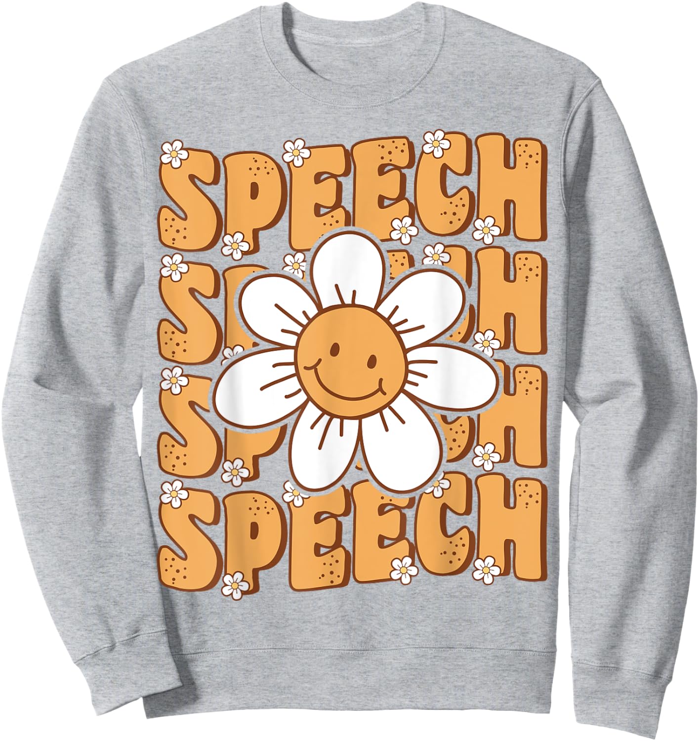 Groovy Retro Speech Language Pathologist Speech Therapist Sweatshirt - Sweatshirt | Ash