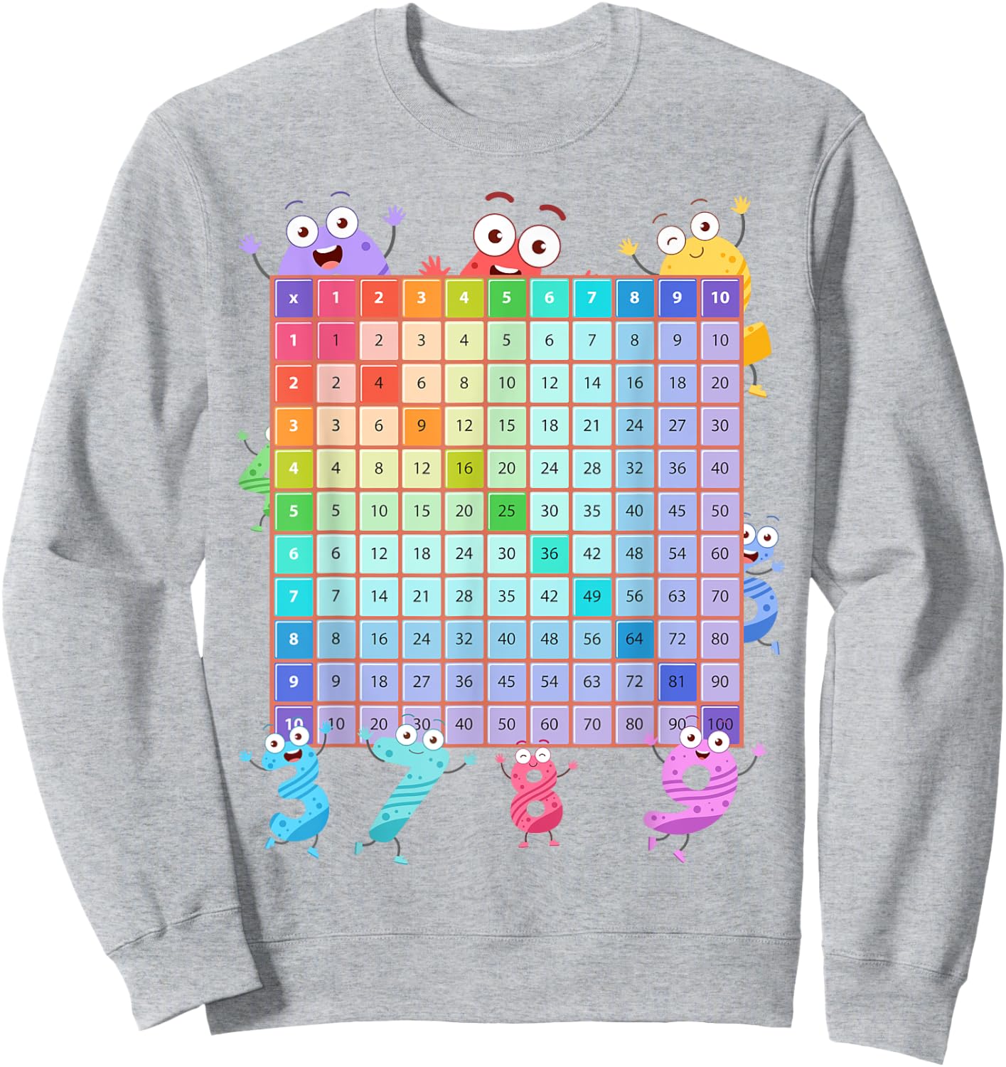 Maths Fancy Dress Idea For Kids & Kids Multiplication Square Sweatshirt - Sweatshirt | Ash