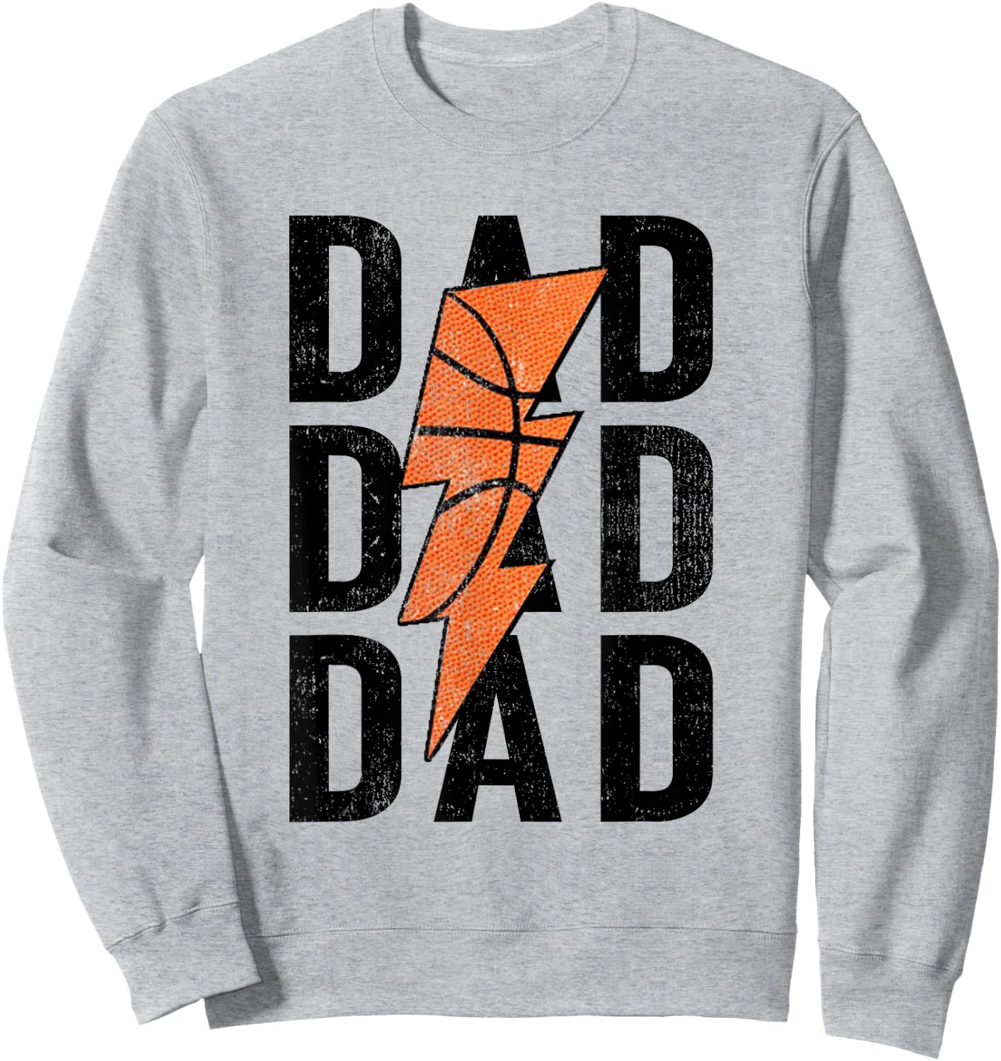 Daddy Basketball Lightning Basketball Dad Gifts Father's Day Sweatshirt - Sweatshirt | Ash