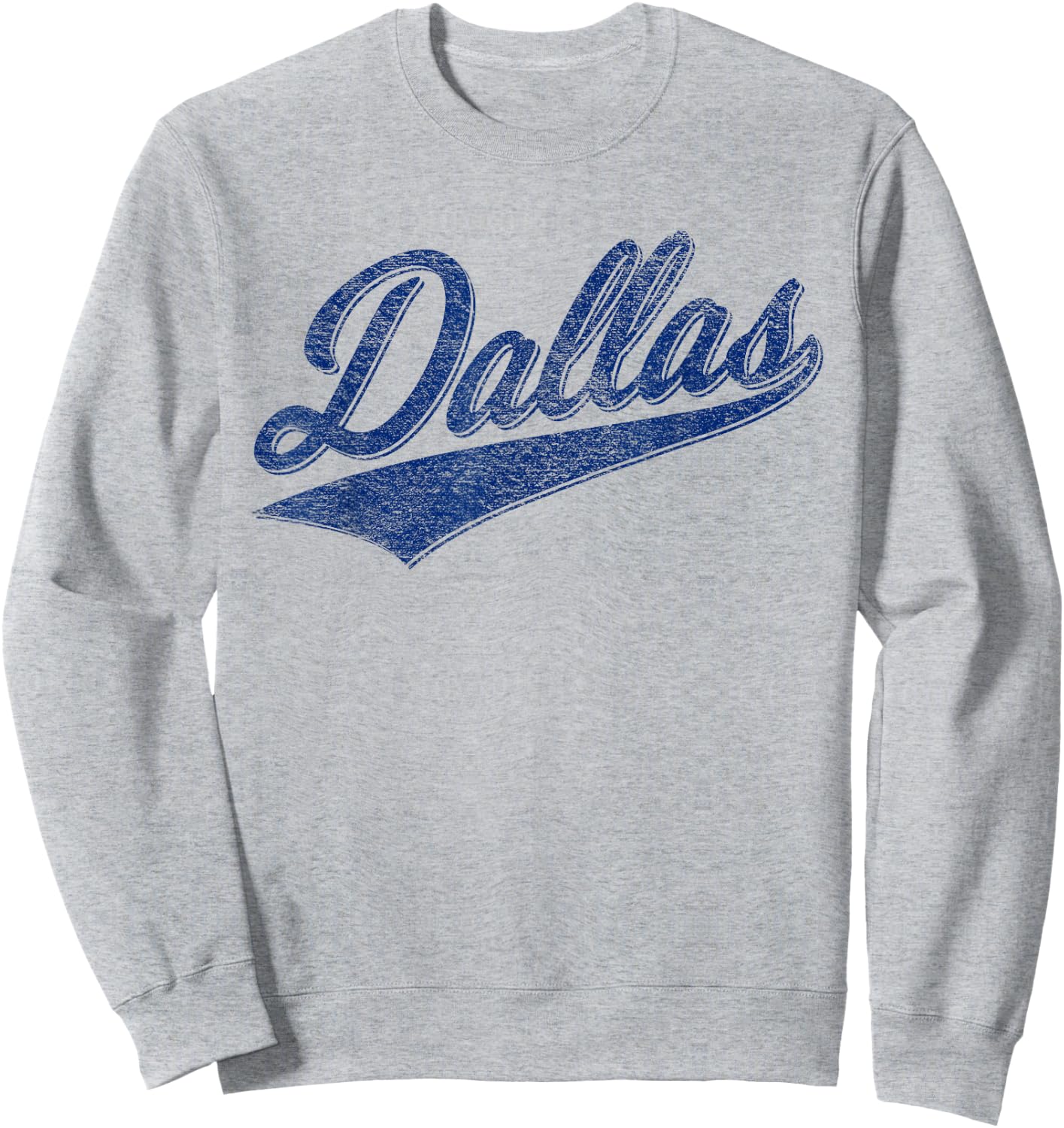 Dallas Texas Varsity Script Classic Sports Jersey Style Sweatshirt - Sweatshirt | Ash