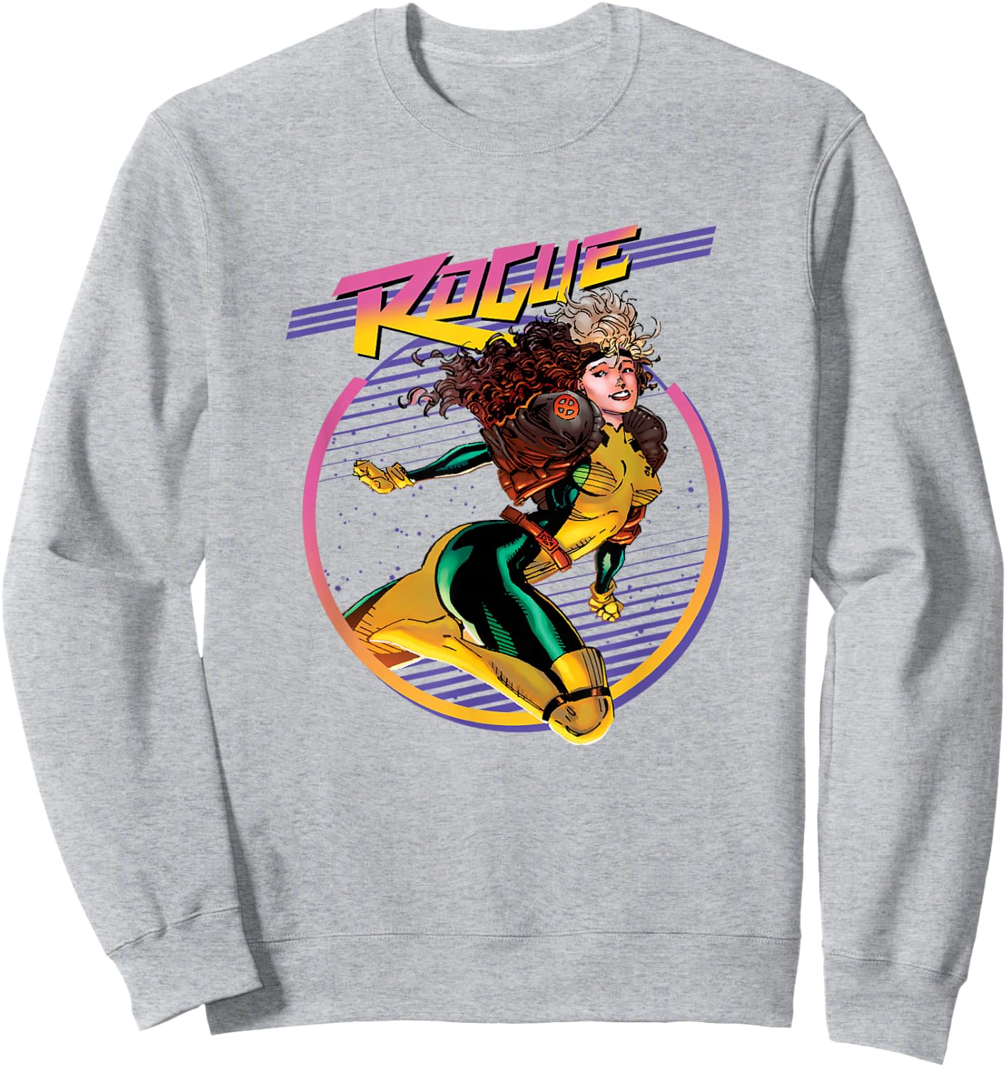 Marvel X-Men Rogue Sassy Neon Solo Portrait Sweatshirt - Sweatshirt | Ash