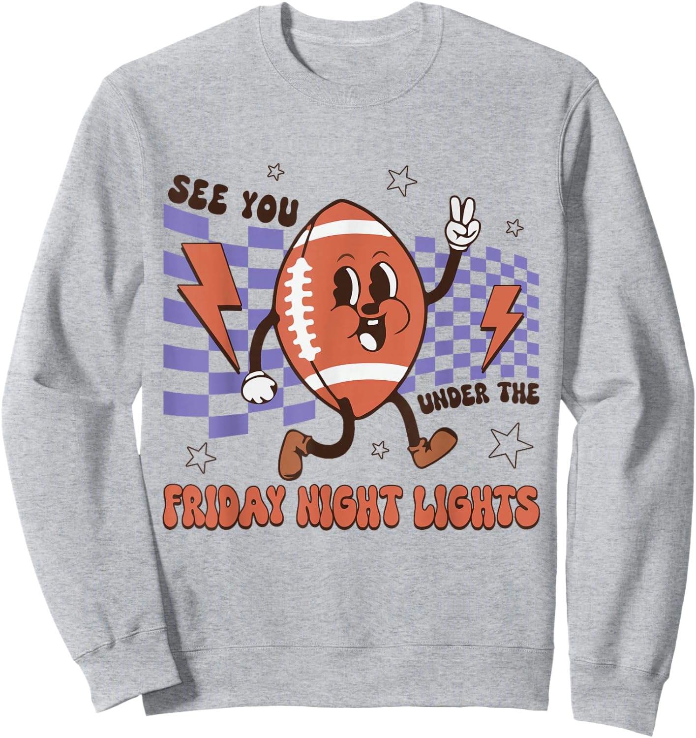 Football Character See You Under The Friday Night Lights Sweatshirt - Sweatshirt | Ash