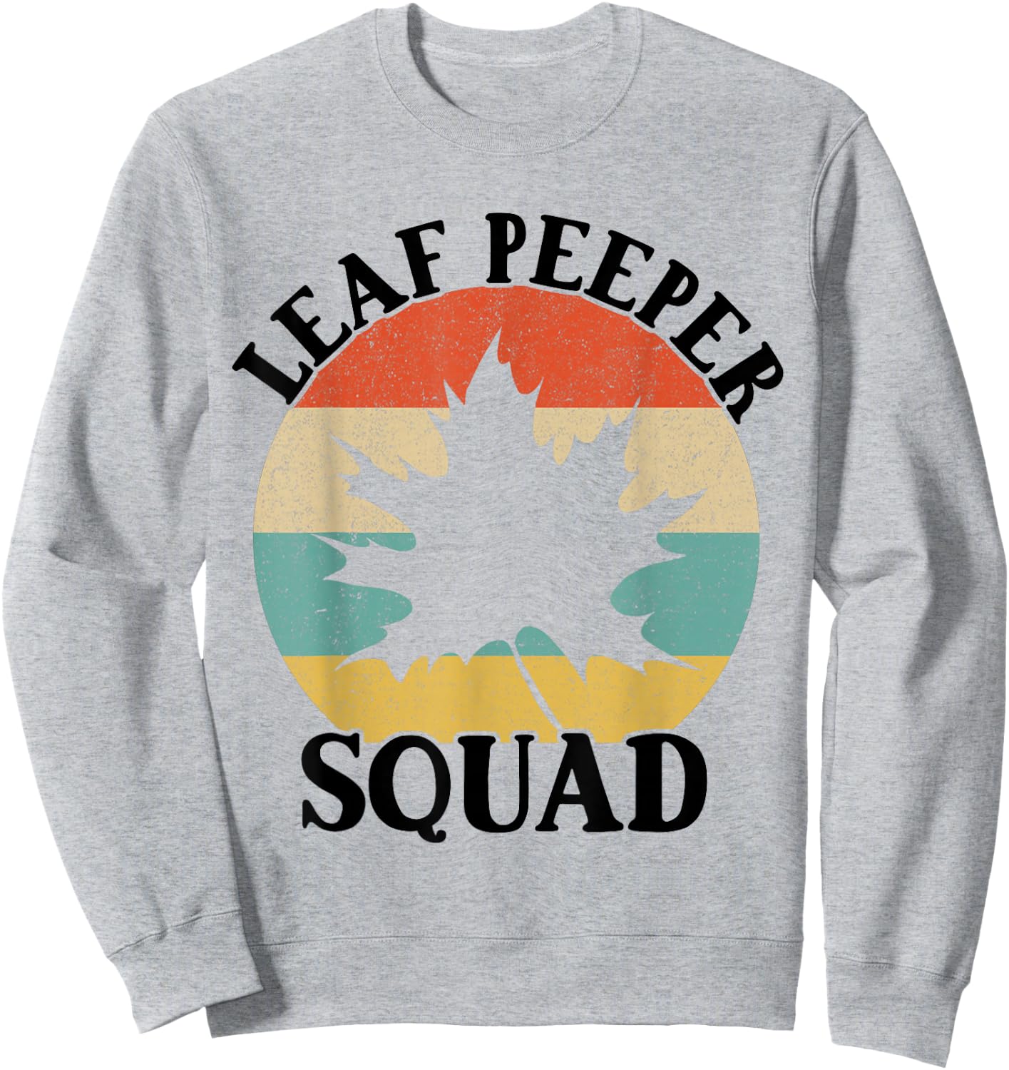 Leaf Peeper Squad Retro Autumn Peeping Fall Season Leaves Sweatshirt - Sweatshirt | Ash