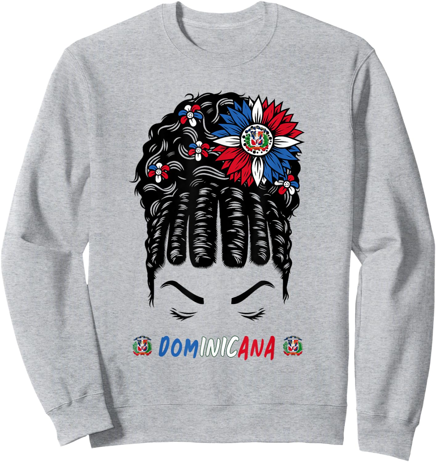 Dominican Outfit For Girls & Dominican Republic Flag Sweatshirt - Sweatshirt | Ash