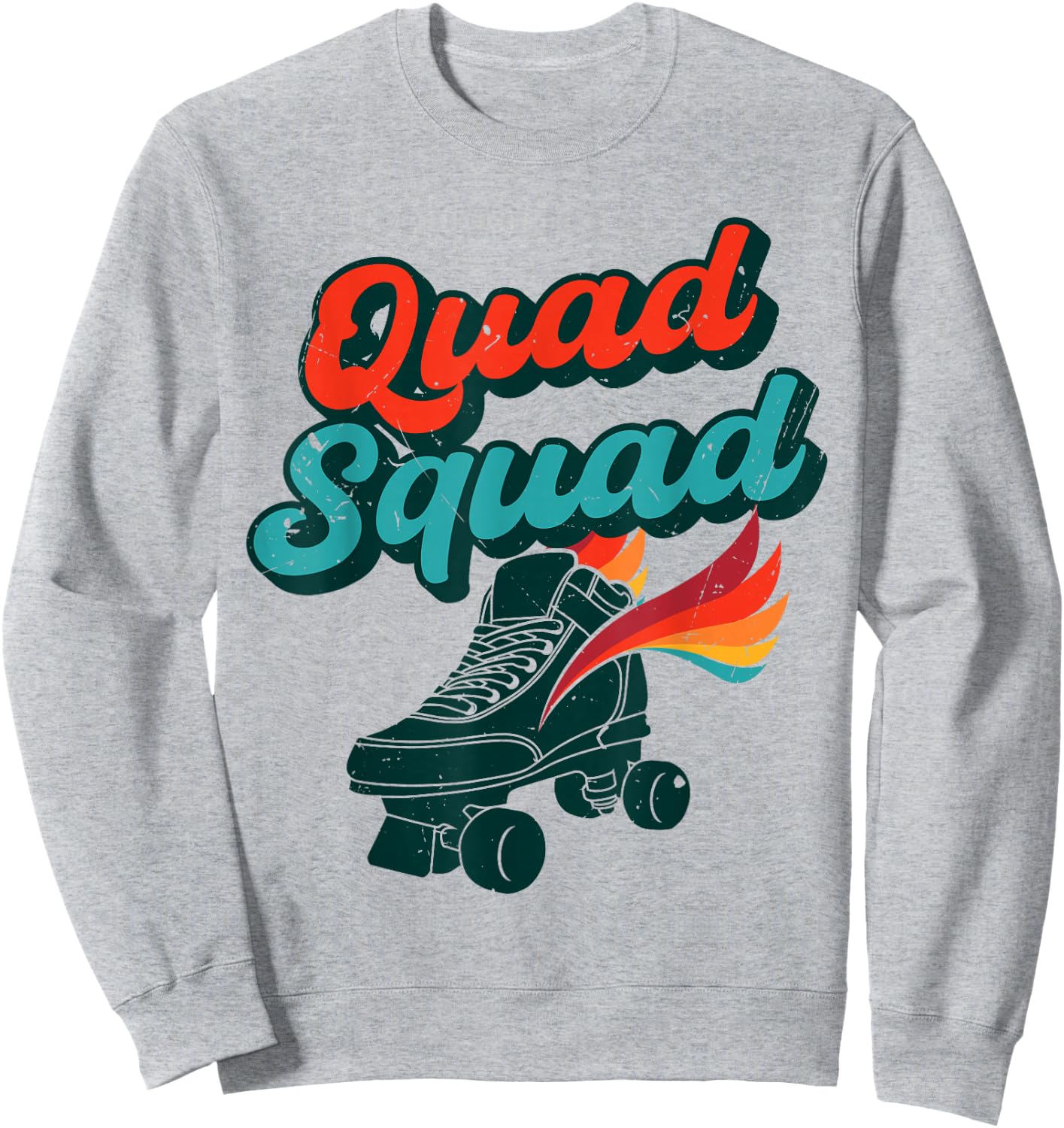 Quad Squad Shirt | Roller Derby Rollerskater Rollerskating Sweatshirt - Sweatshirt | Ash