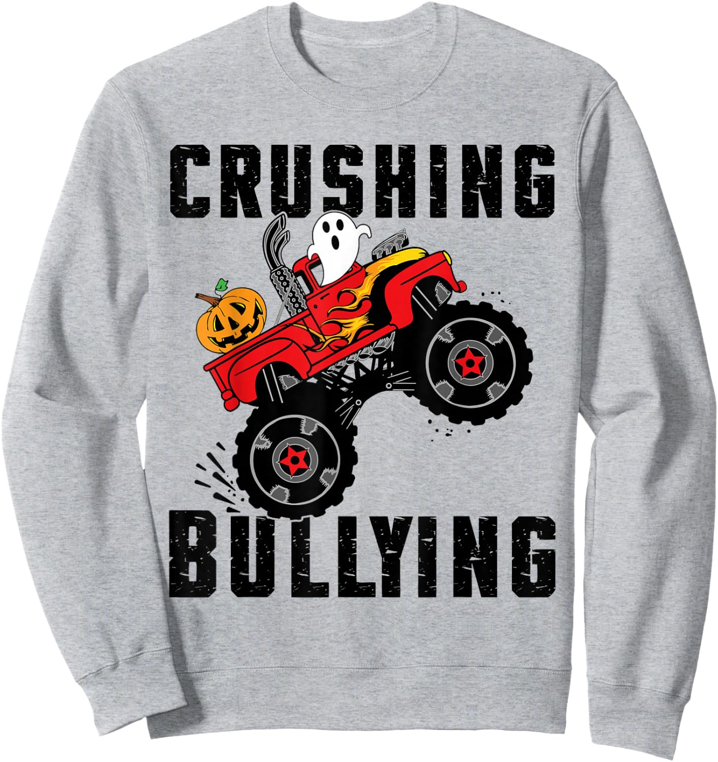 Crushing Bullying Unity Day Halloween Orange Kids Men Women Sweatshirt - Sweatshirt | Ash