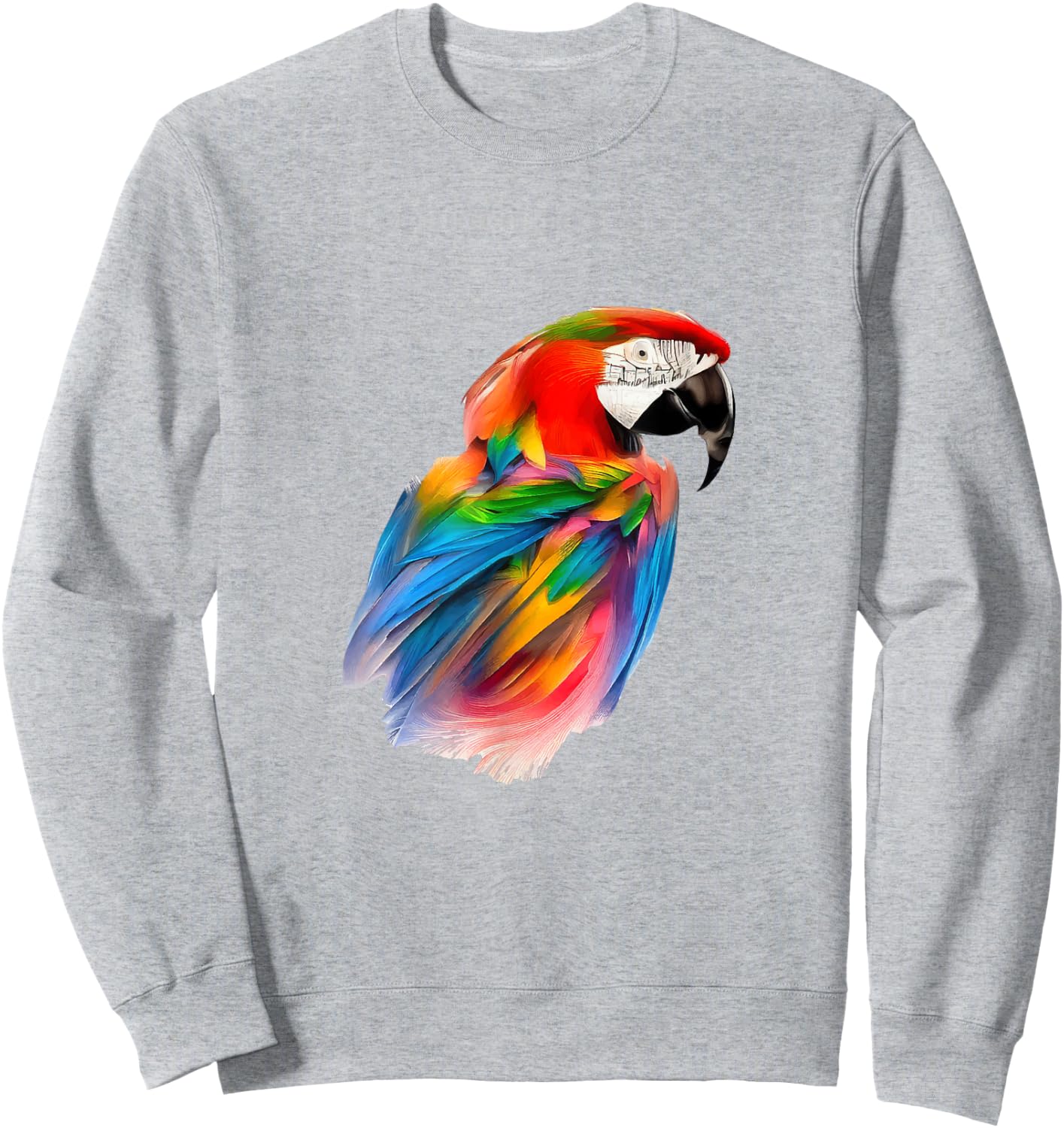 Red Macaw Parrot Colourful Bird Macaw Kanga Scarlet Macaw Sweatshirt - Sweatshirt | Ash