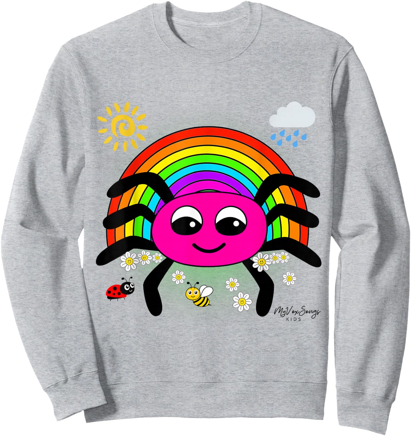 Itsy Bitsy Incy Wincy Spider Cute Nursery Rhymes design Sweatshirt - Sweatshirt | Ash