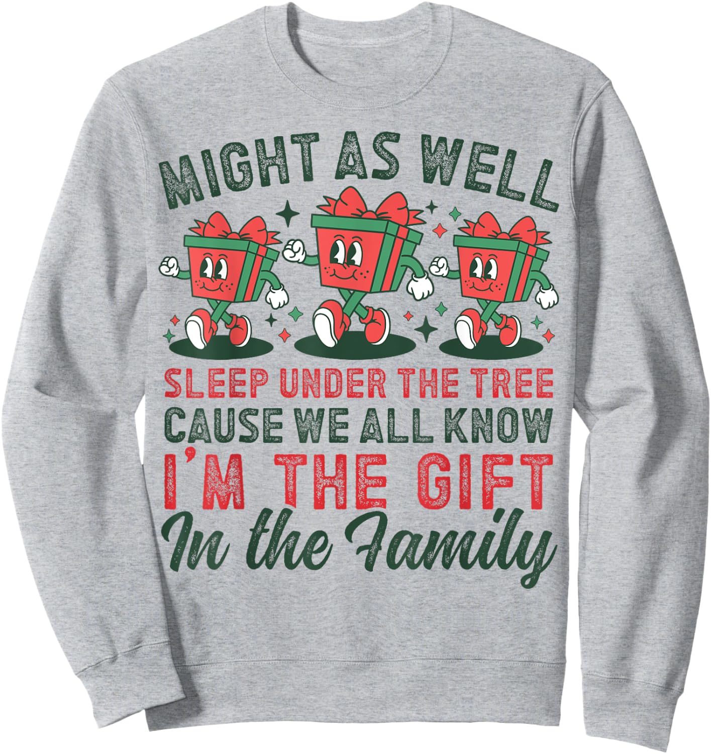 Might As Well Sleep Under the Tree Christmas Men Kids Women Sweatshirt - Sweatshirt | Ash