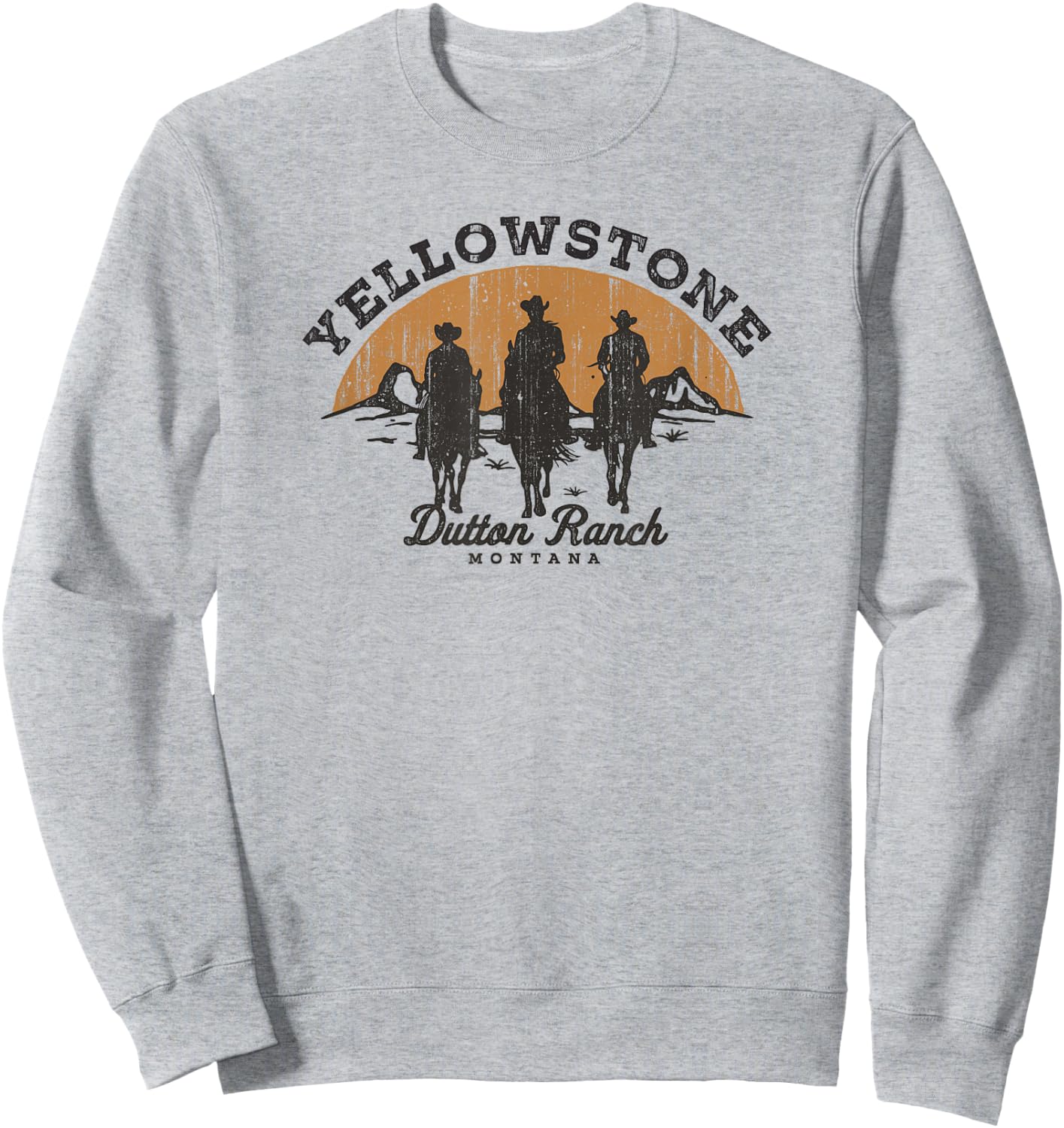 Yellowstone Dutton Ranch Group Shot Silhouette V1 Sweatshirt - Sweatshirt | Ash