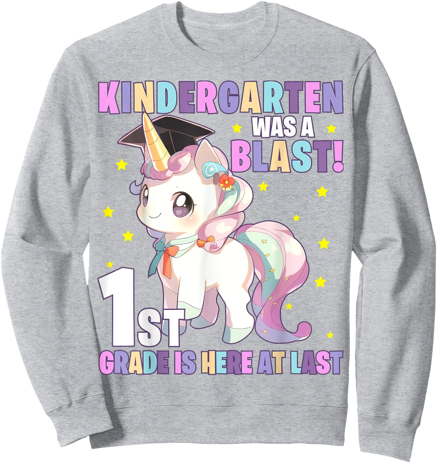 Kindergarten Graduation Unicorn Kindergarten Graduate Girls Sweatshirt - Sweatshirt | Ash