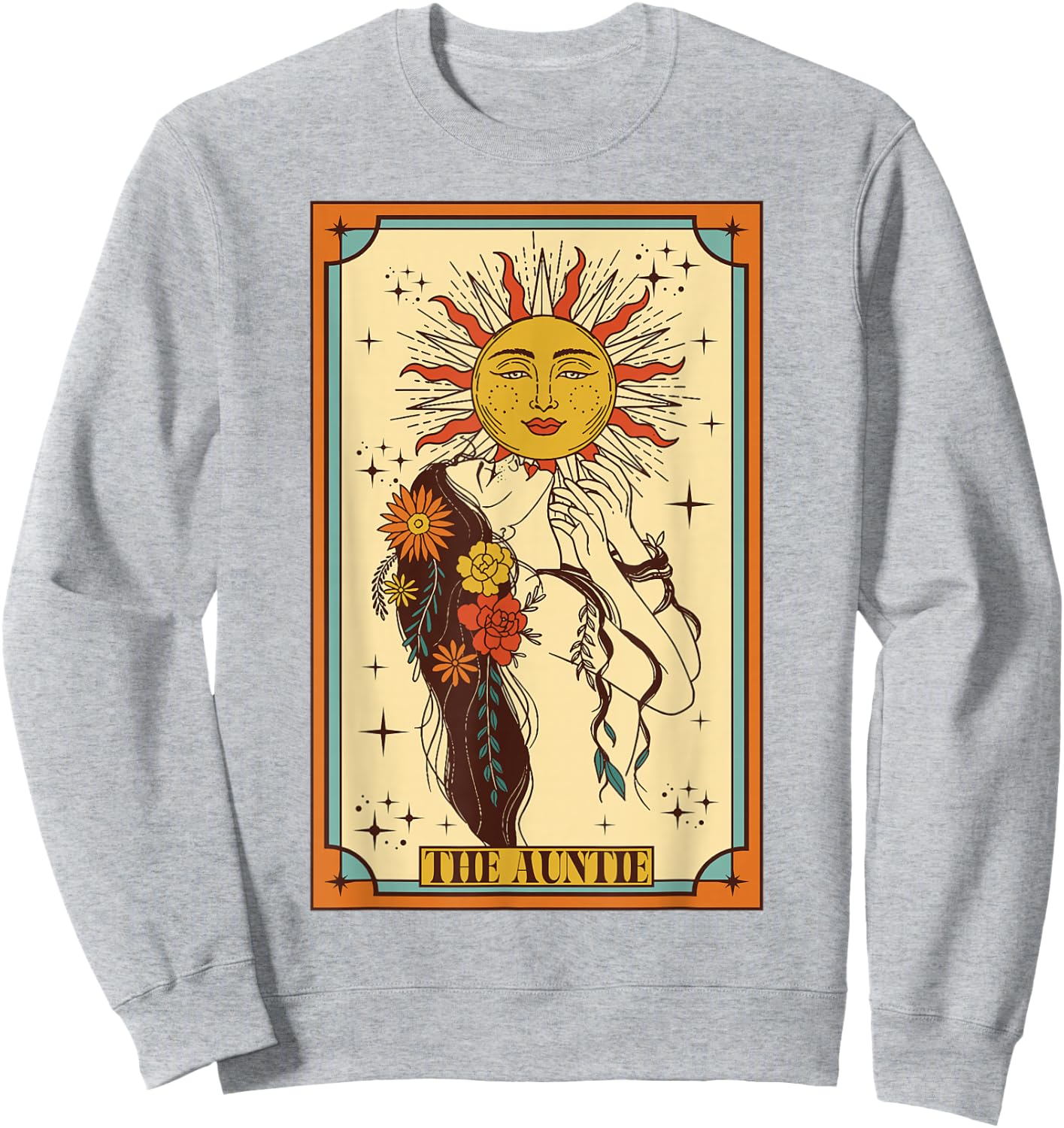 Best Aunt Ever Blessed Auntie Aunt The Auntie Tarot Card Sweatshirt - Sweatshirt | Ash