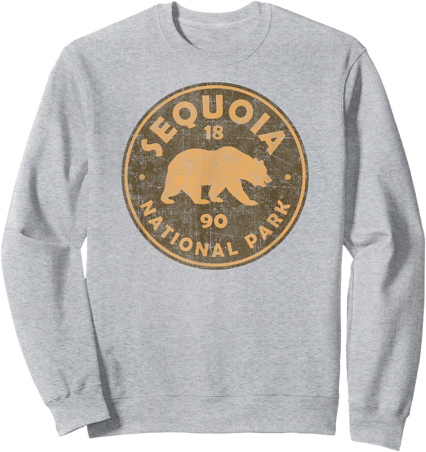 Retro Sequoia National Park Women Men Kids Vintage Hiking Sweatshirt - Sweatshirt | Ash