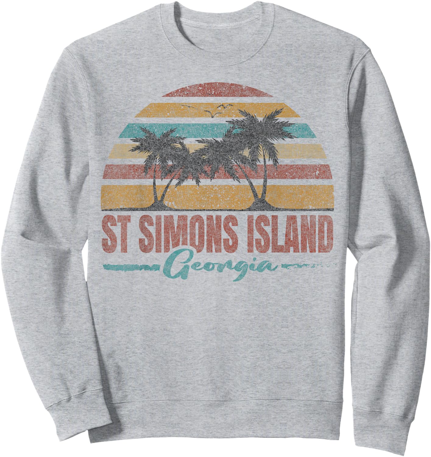 Beach Coastal City Vacation Souvenir St Simons Island Sweatshirt - Sweatshirt | Ash