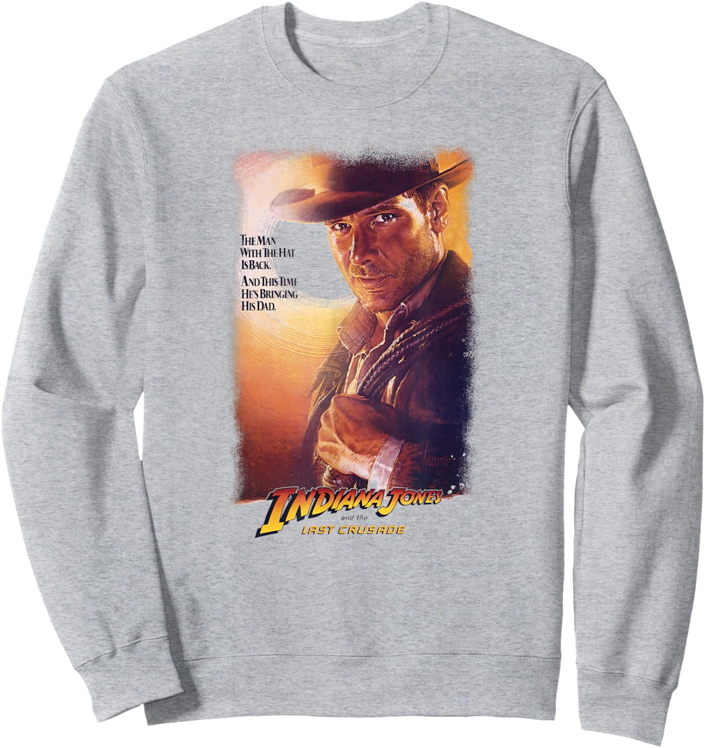 Indiana Jones and The Last Crusade Man with The Hat Poster Sweatshirt - Sweatshirt | Ash