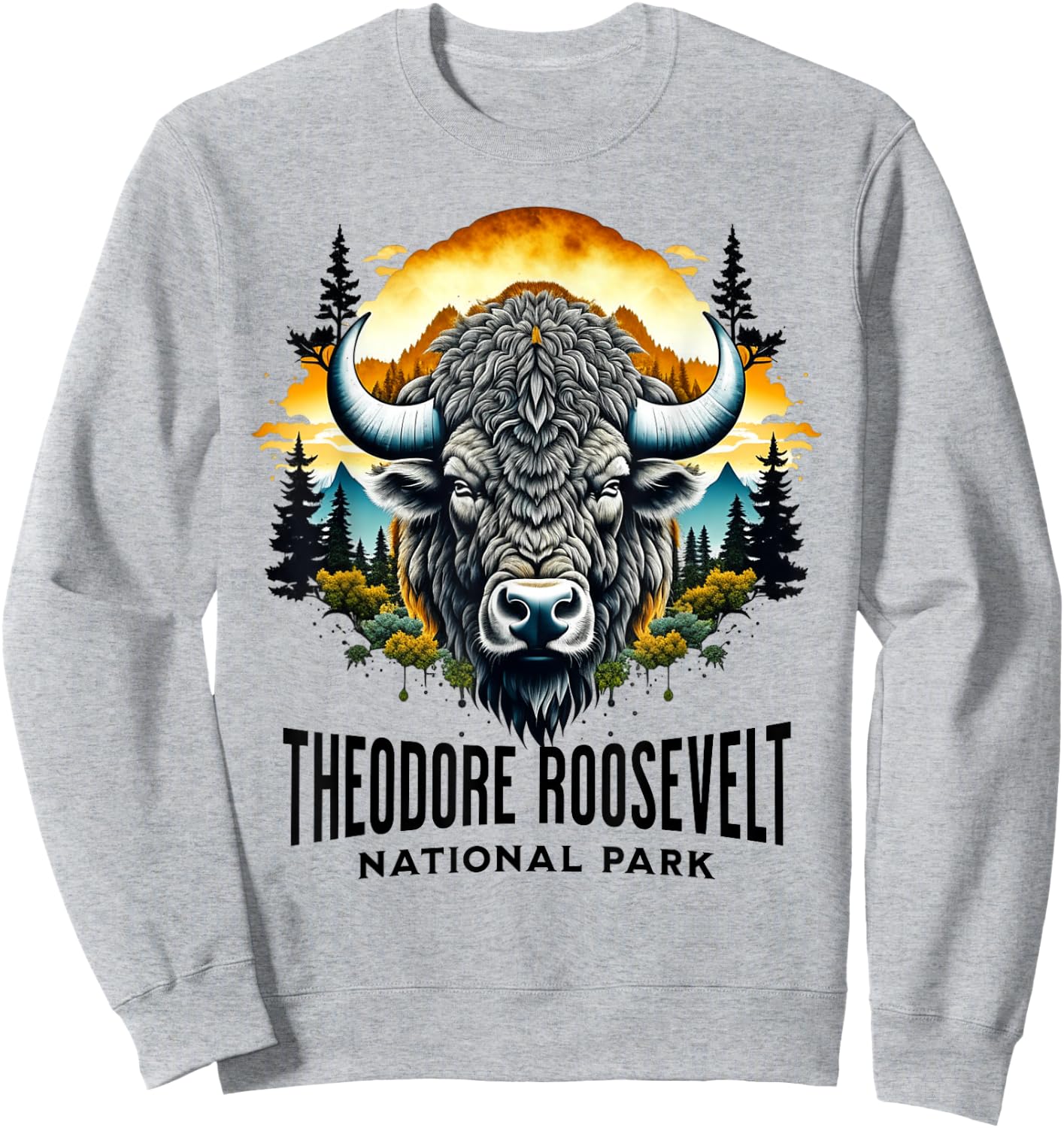 Theodore Roosevelt National Park Sweatshirt - Sweatshirt | Ash