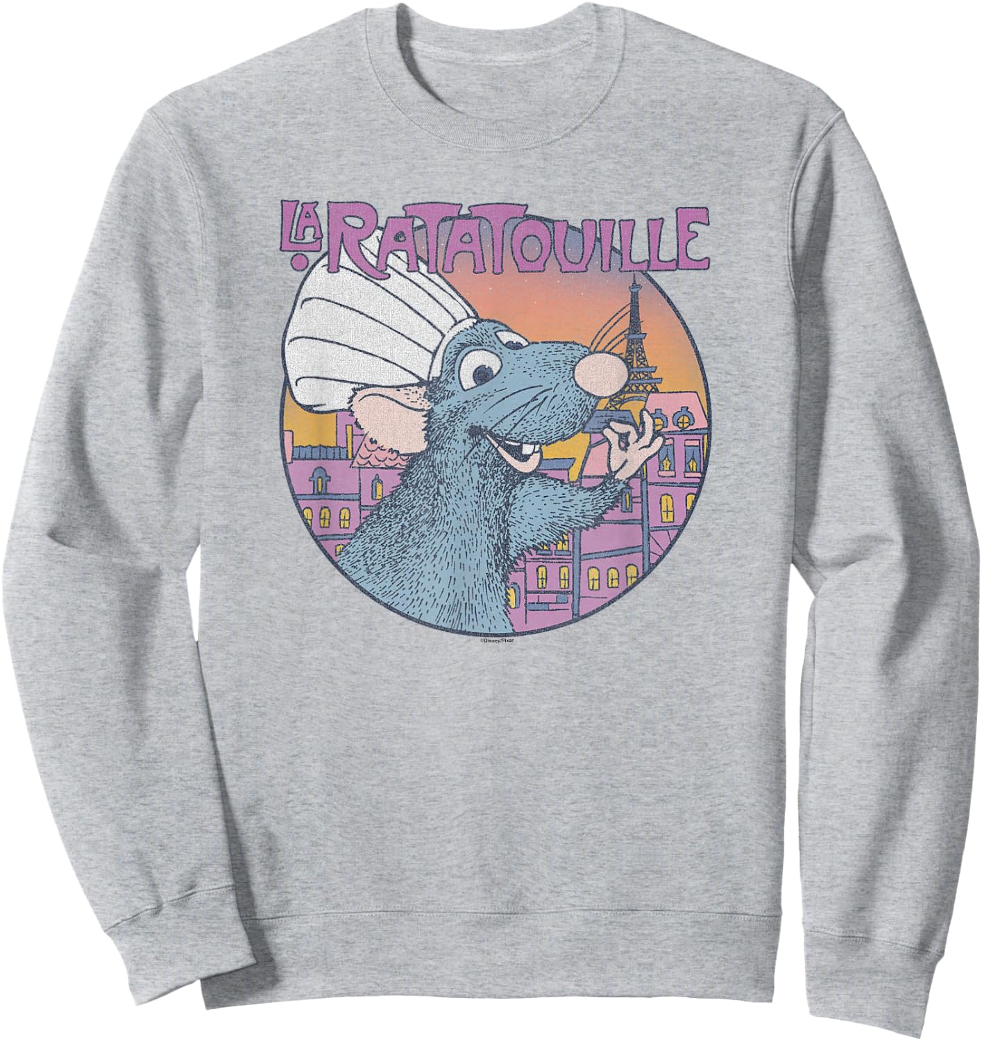 Disney Pixar Ratatouille Bon Appetit Circle Sign Small Sweatshirt - Sweatshirt | Ash