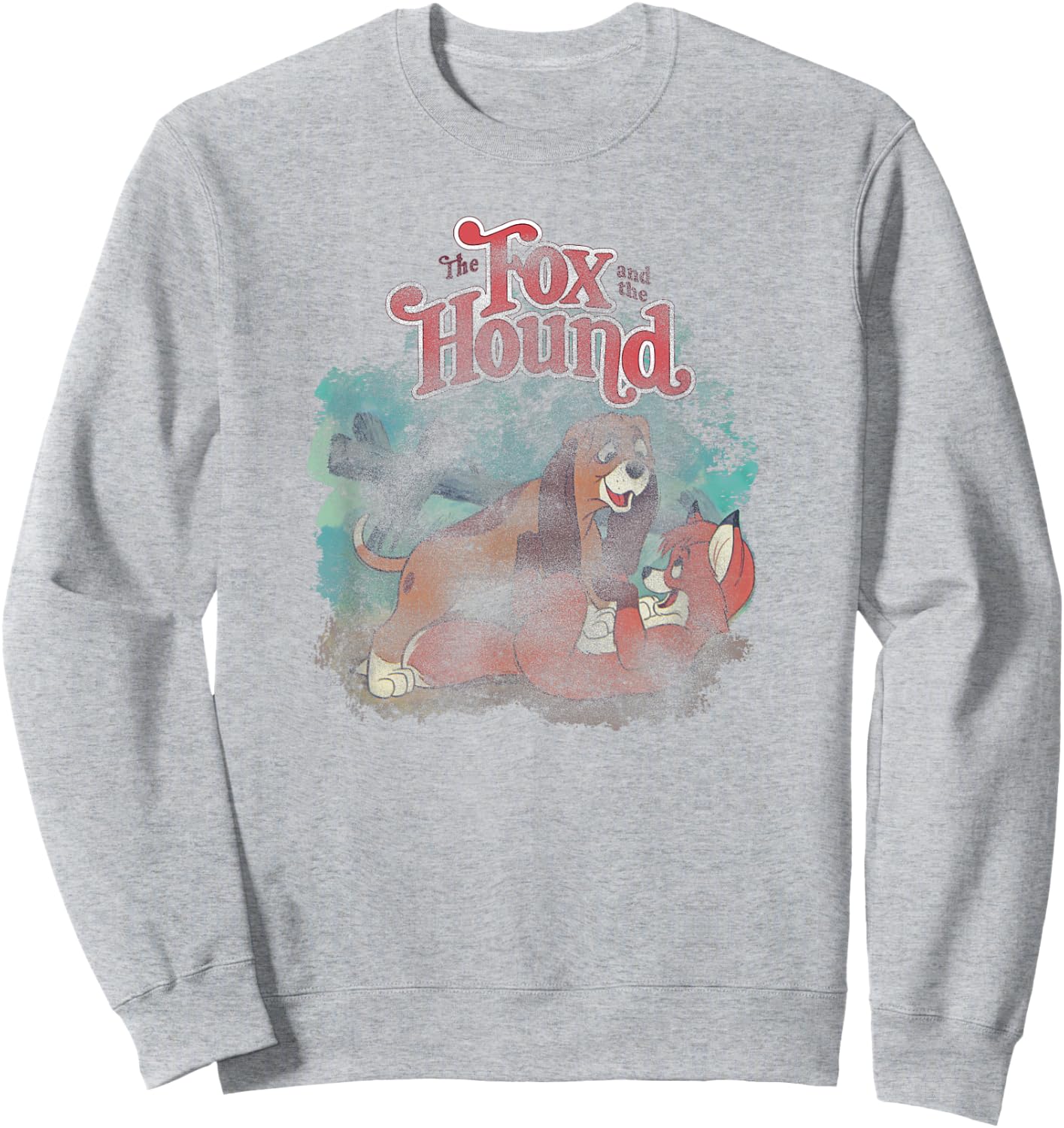 Disney The Fox and the Hound Vintage Classic Best Friends Sweatshirt - Sweatshirt | Ash