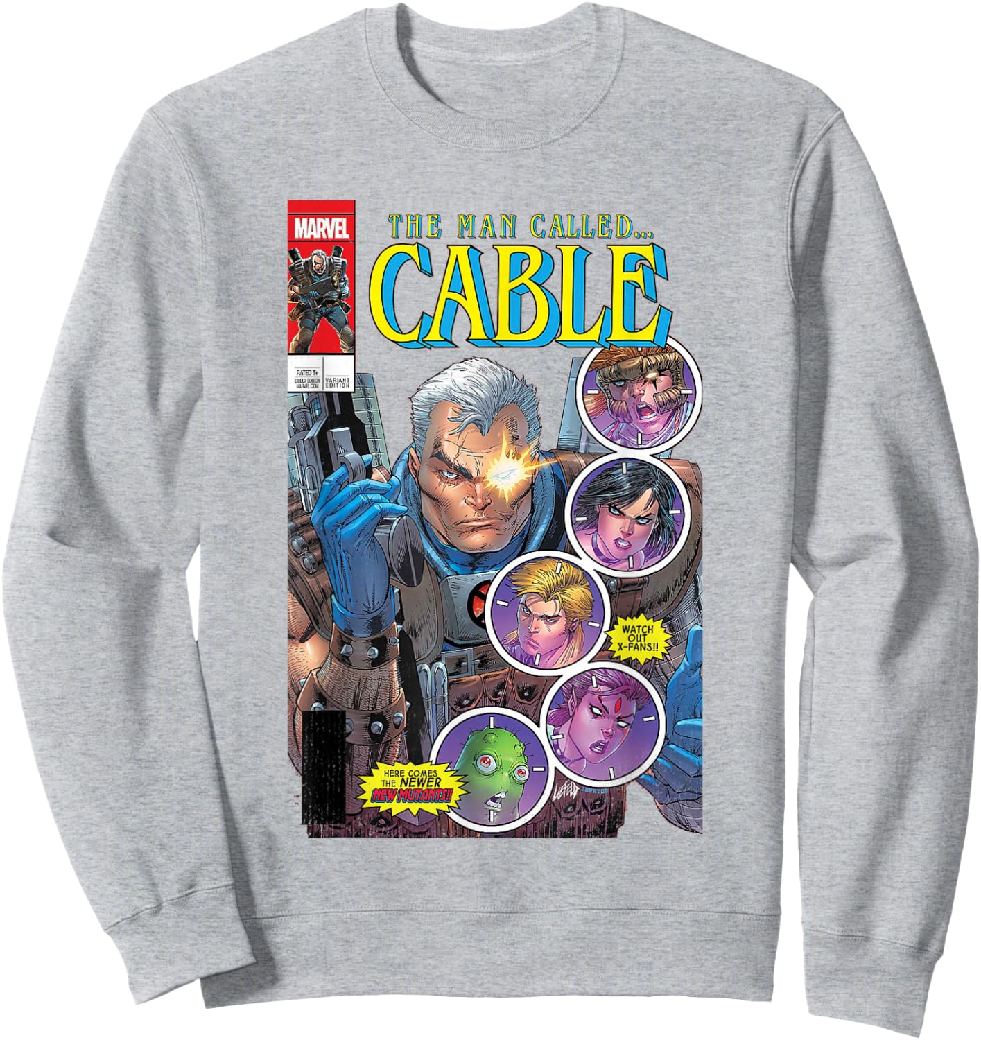 Marvel X-Men The Man Called Cable & Team Comic Cover Sweatshirt - Sweatshirt | Ash