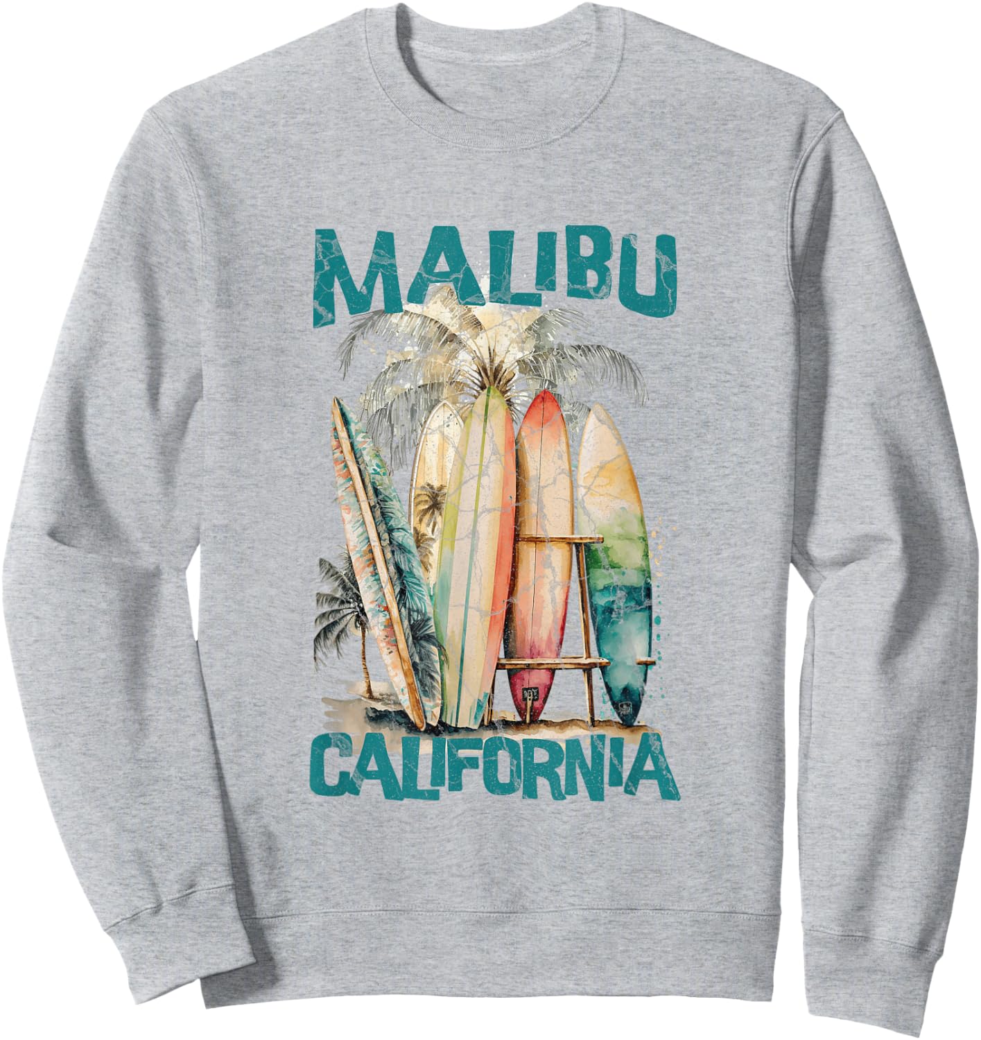 Malibu California Sweatshirt - Sweatshirt | Ash