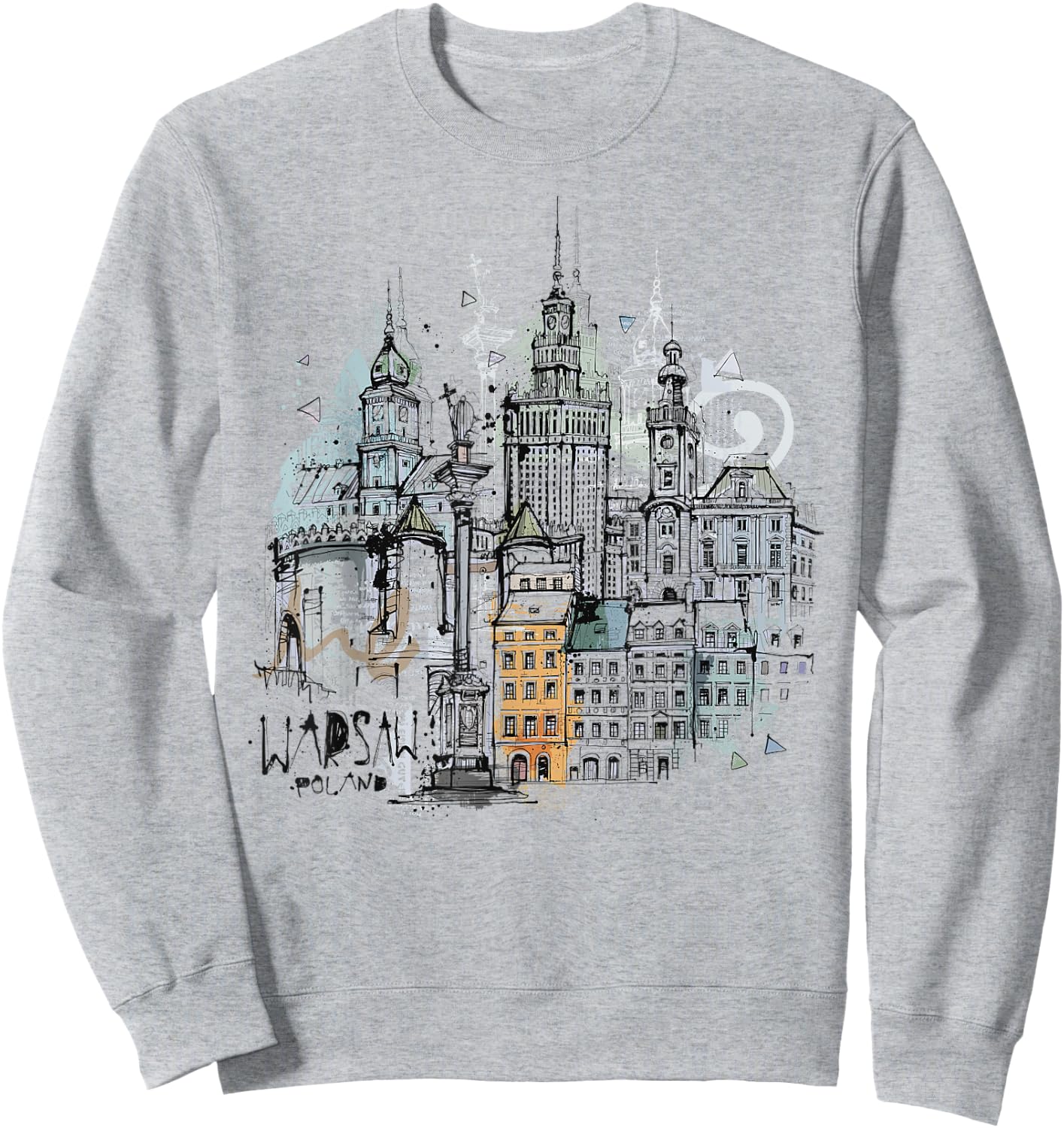 Travel Europe Poland Warsaw Polska Polish Vacation Souvenir Sweatshirt - Sweatshirt | Ash
