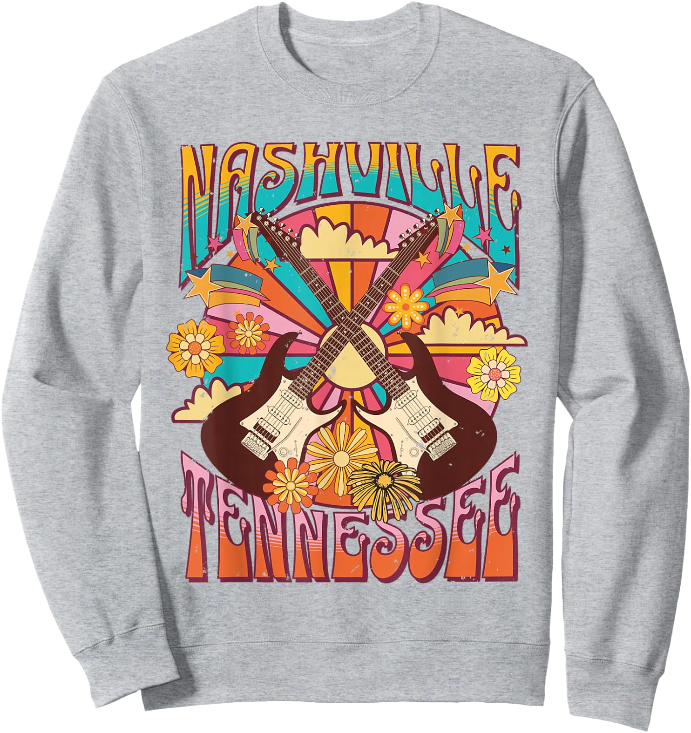 Nashville Country Music City Girls Trip Retro Nash Bash Bach Sweatshirt - Sweatshirt | Ash
