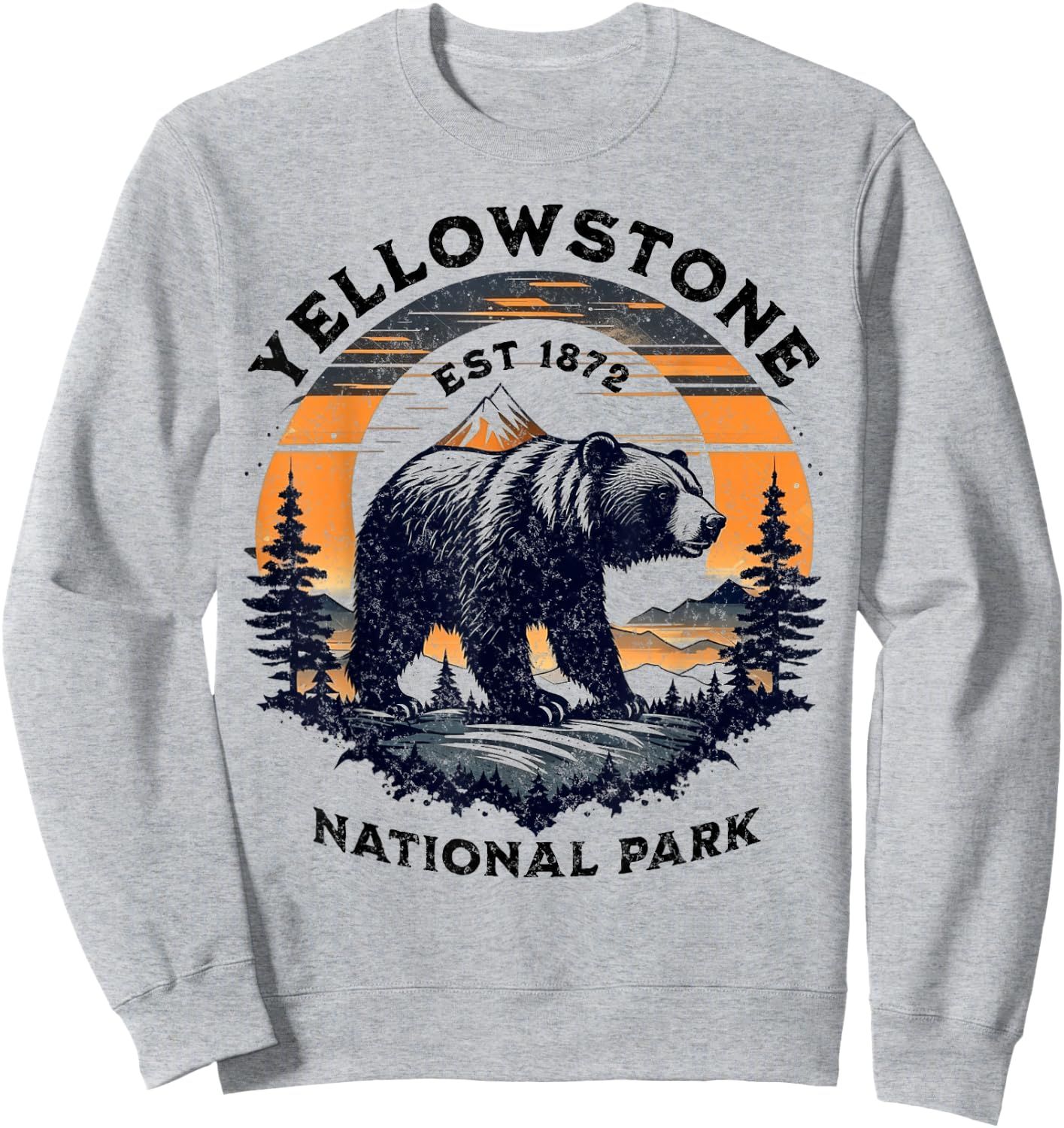 Yellowstone National Park Sweatshirt - Sweatshirt | Ash
