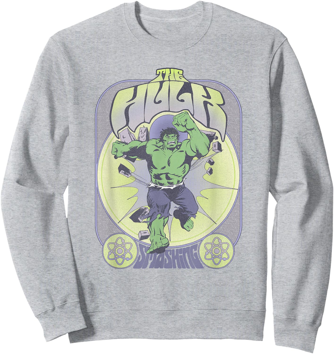 Marvel Hulk Classic Comic Seventies Vintage Poster Small Sweatshirt - Sweatshirt | Ash