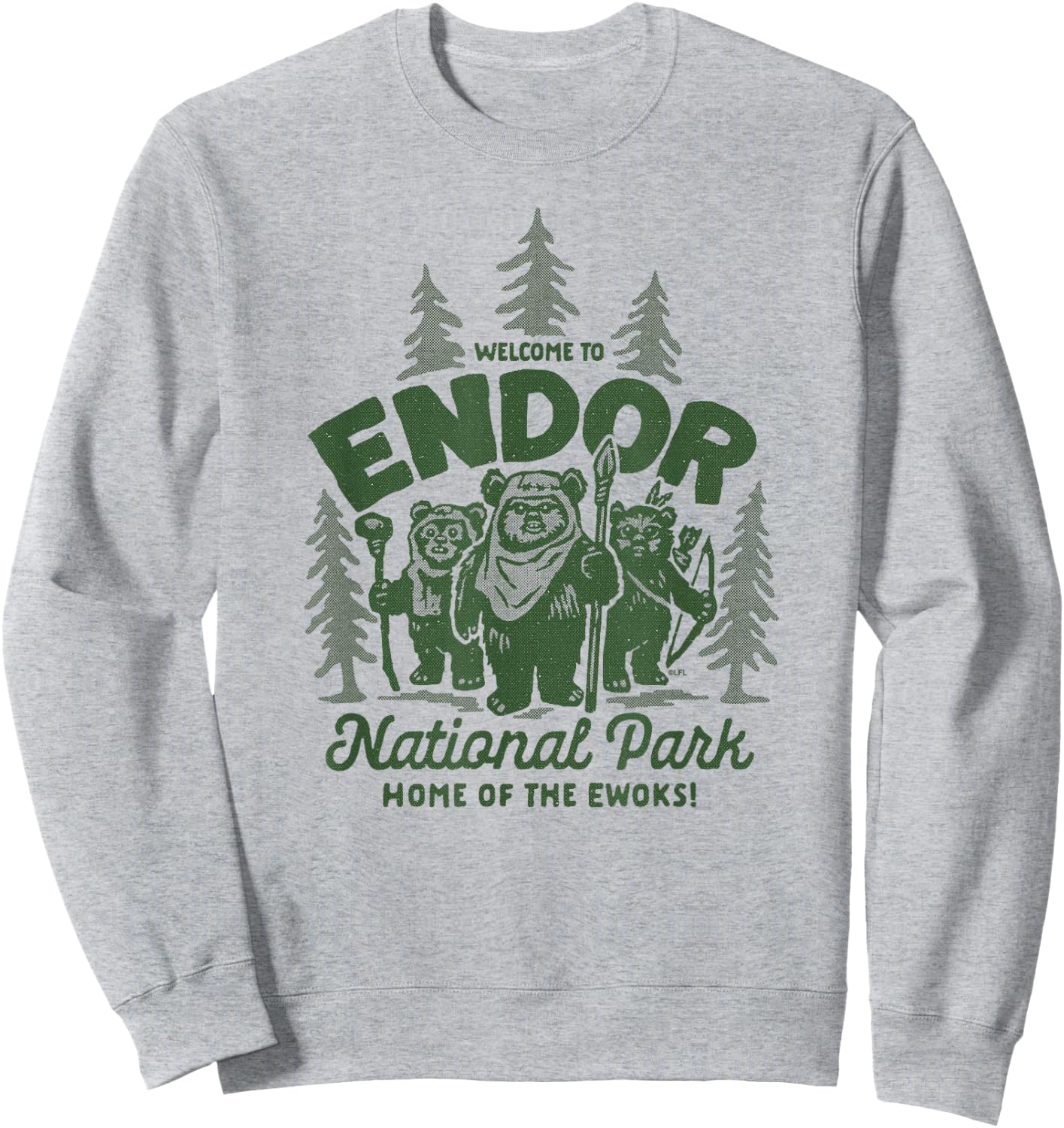 Star Wars Travel Vacation Endor National Park Ewoks Sweatshirt - Sweatshirt | Ash