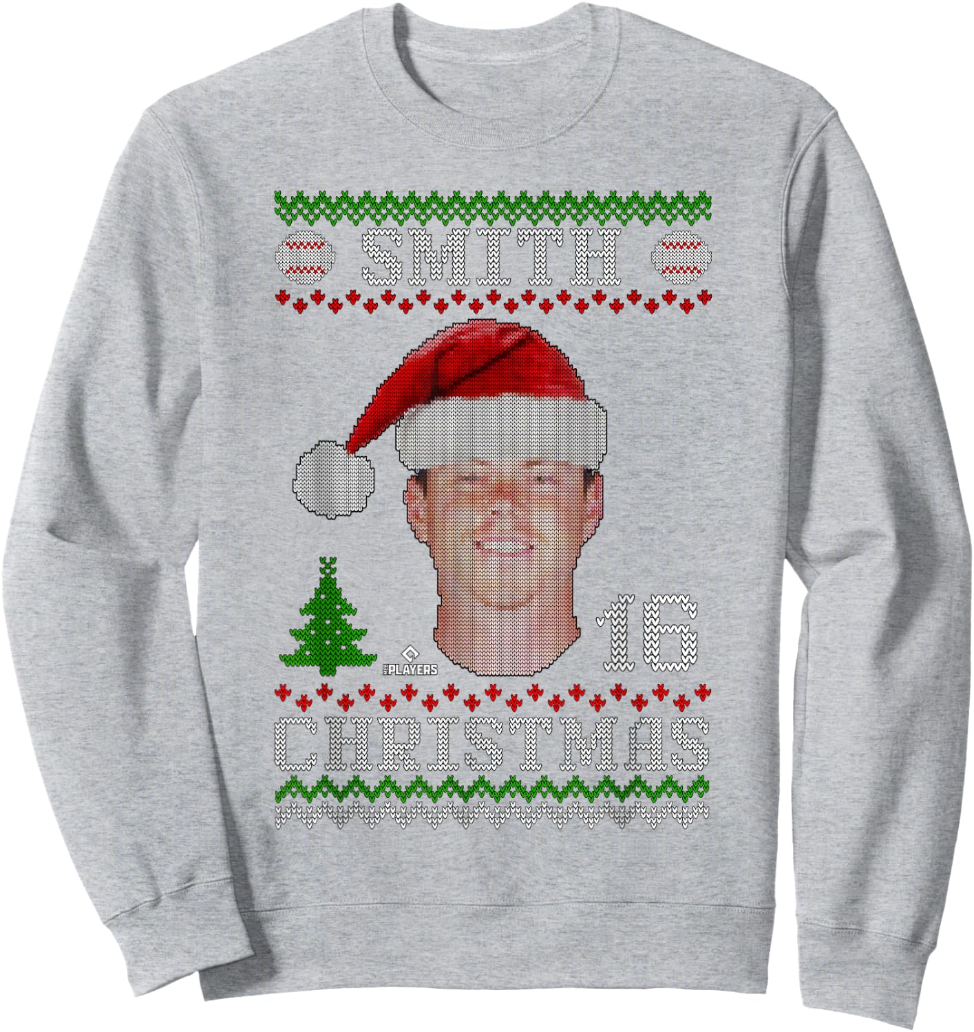 Will Smith Los Angeles Baseball Christmas Sweater MLBPA Sweatshirt - Sweatshirt | Ash
