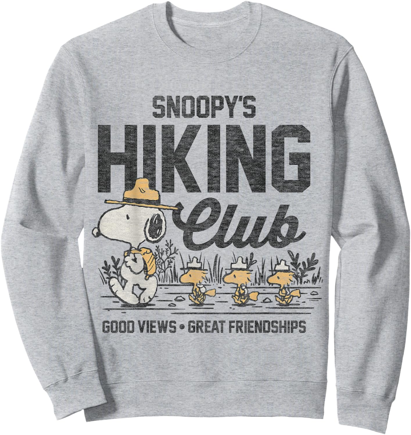 Peanuts - Snoopy's Hiking Club Sweatshirt - Sweatshirt | Ash