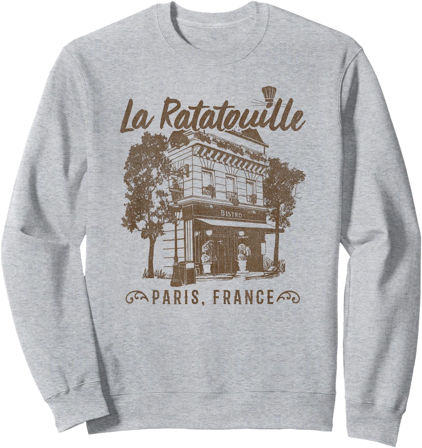 Disney Pixar Ratatouille Paris, France Vintage Restaurant Sweatshirt - Sweatshirt | Ash