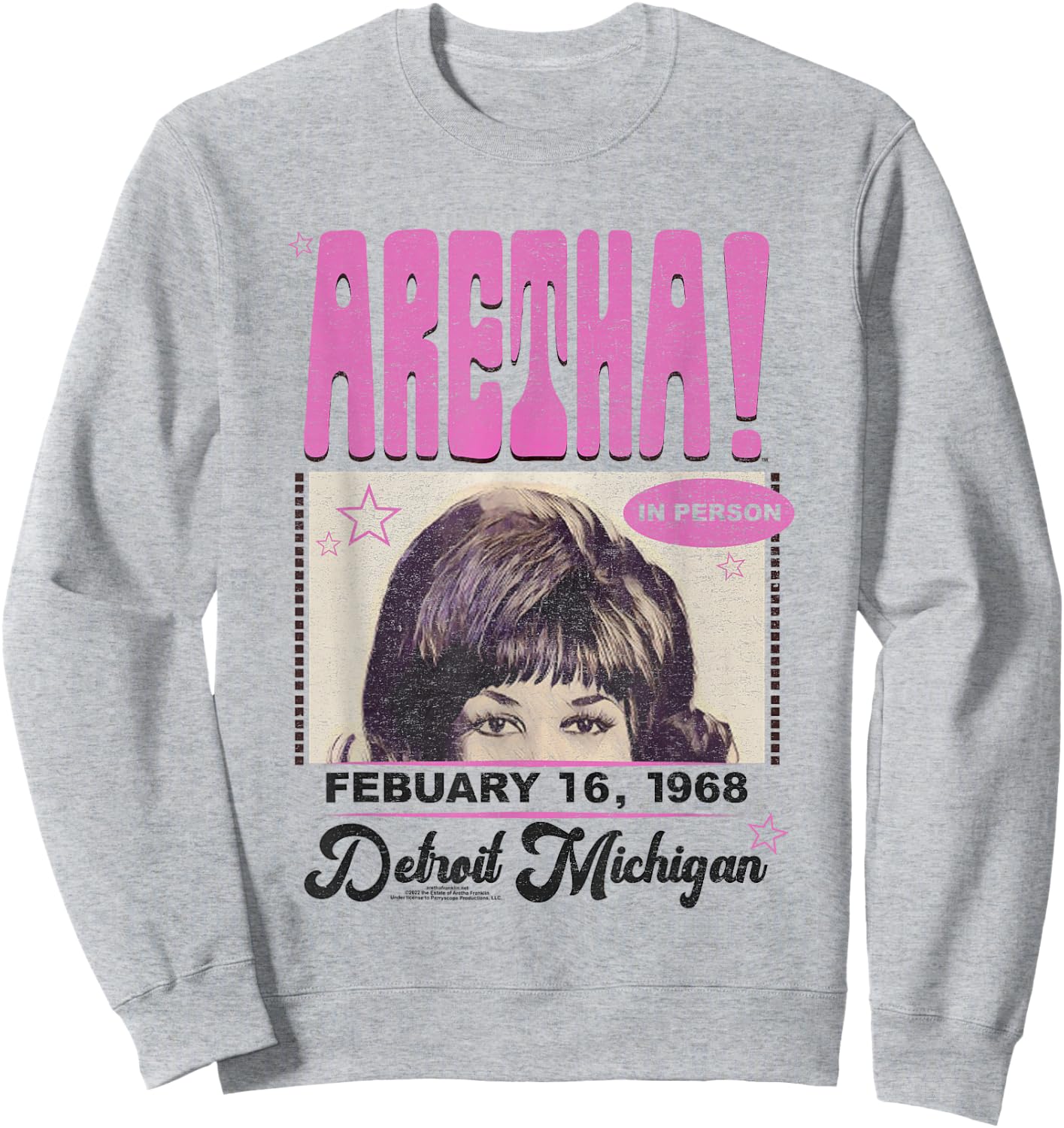 Aretha Franklin DETROIT Sweatshirt - Sweatshirt | Ash