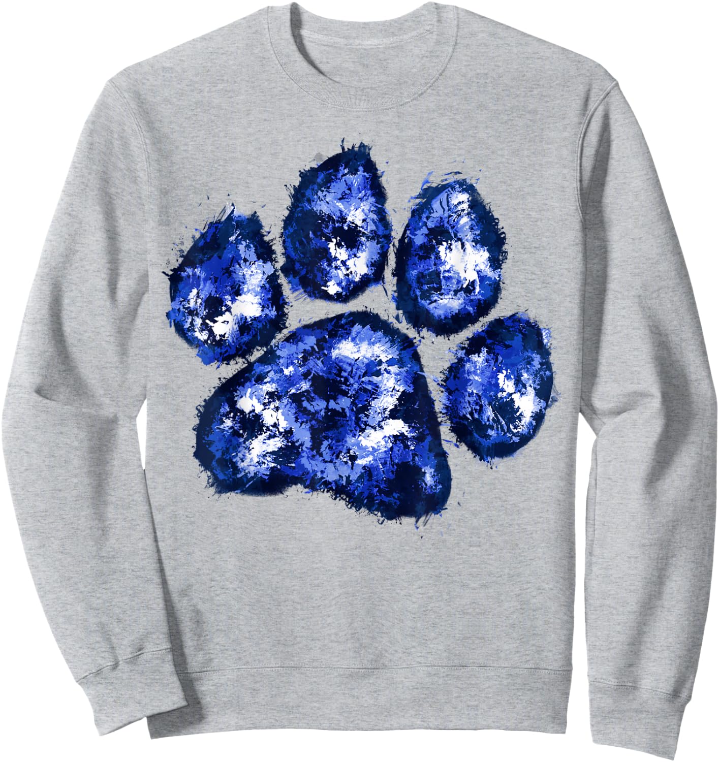 Wildcats Paw Print Blue Wildcats Wild Cat Animal Sports Sweatshirt - Sweatshirt | Ash