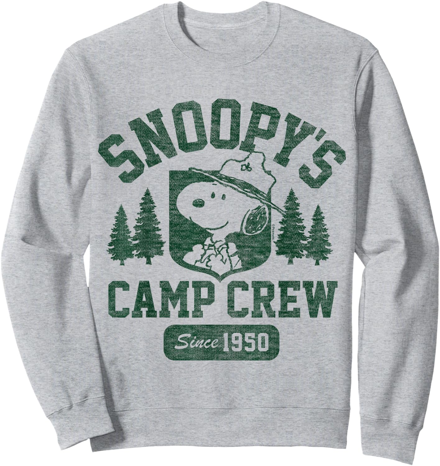 Peanuts - Snoopy's Camp Crew Sweatshirt - Sweatshirt | Ash