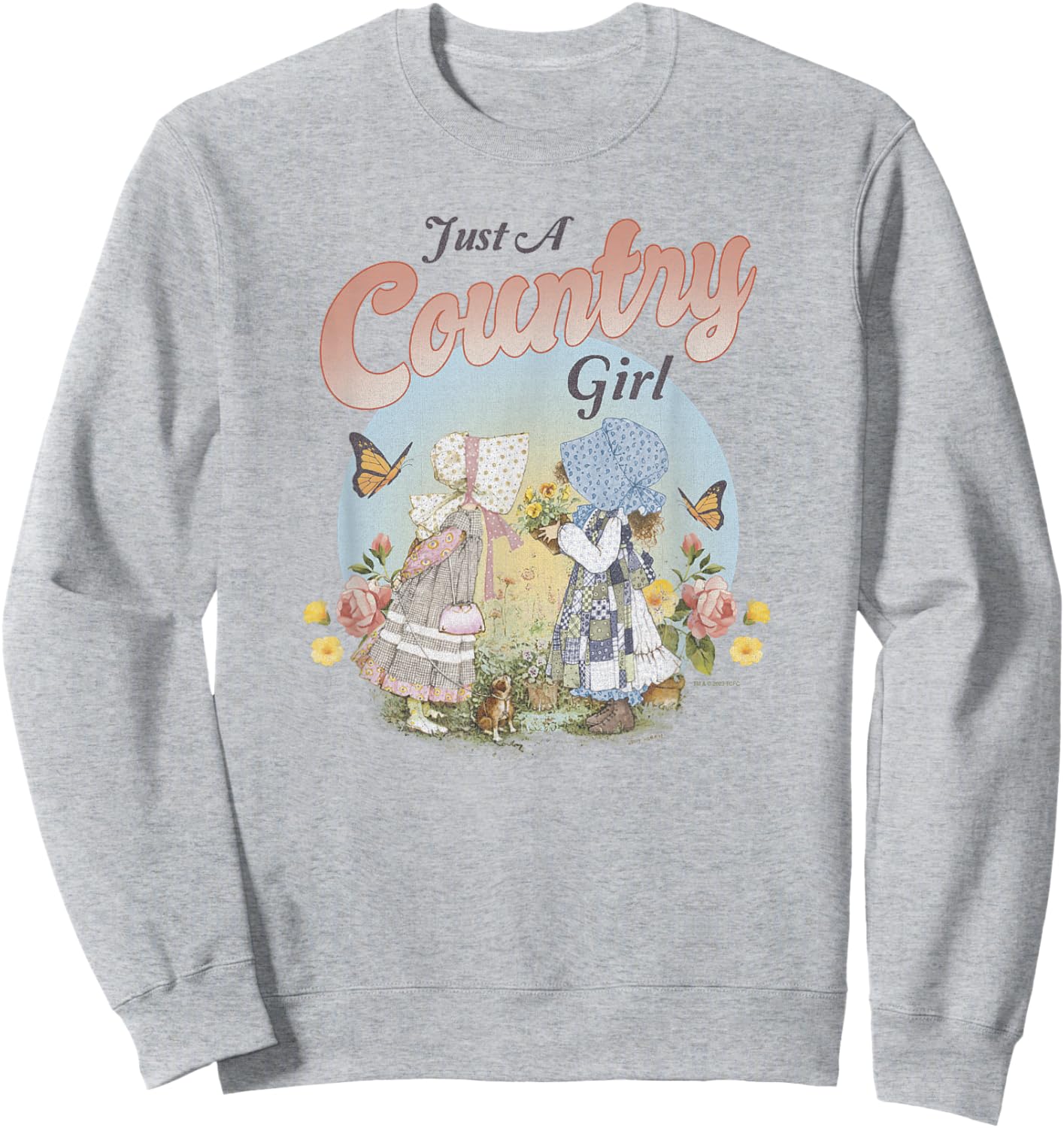 Holly Hobbie Just A County Girl Cute Spring Vintage Logo Sweatshirt - Sweatshirt | Ash