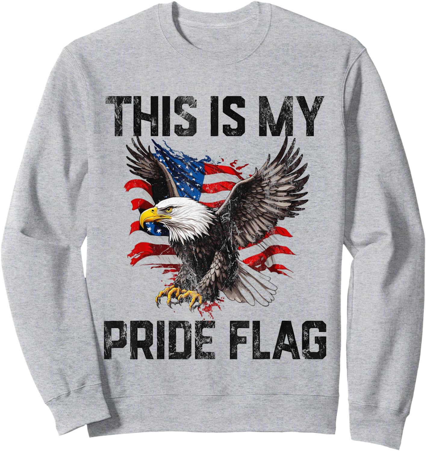 This Is My Pride Flag USA American 4th of July Patriotic Sweatshirt - Sweatshirt | Ash