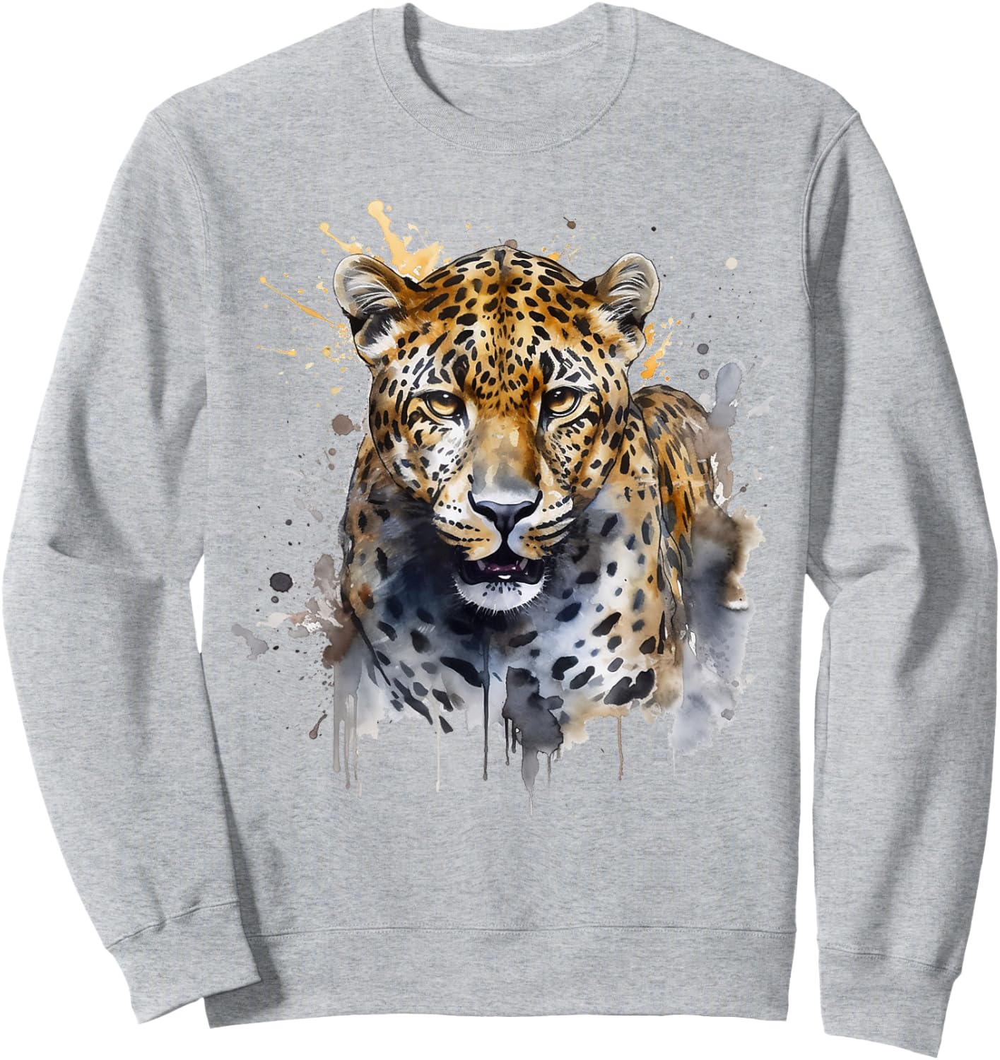 Leopard art - animal leopard Sweatshirt - Sweatshirt | Ash