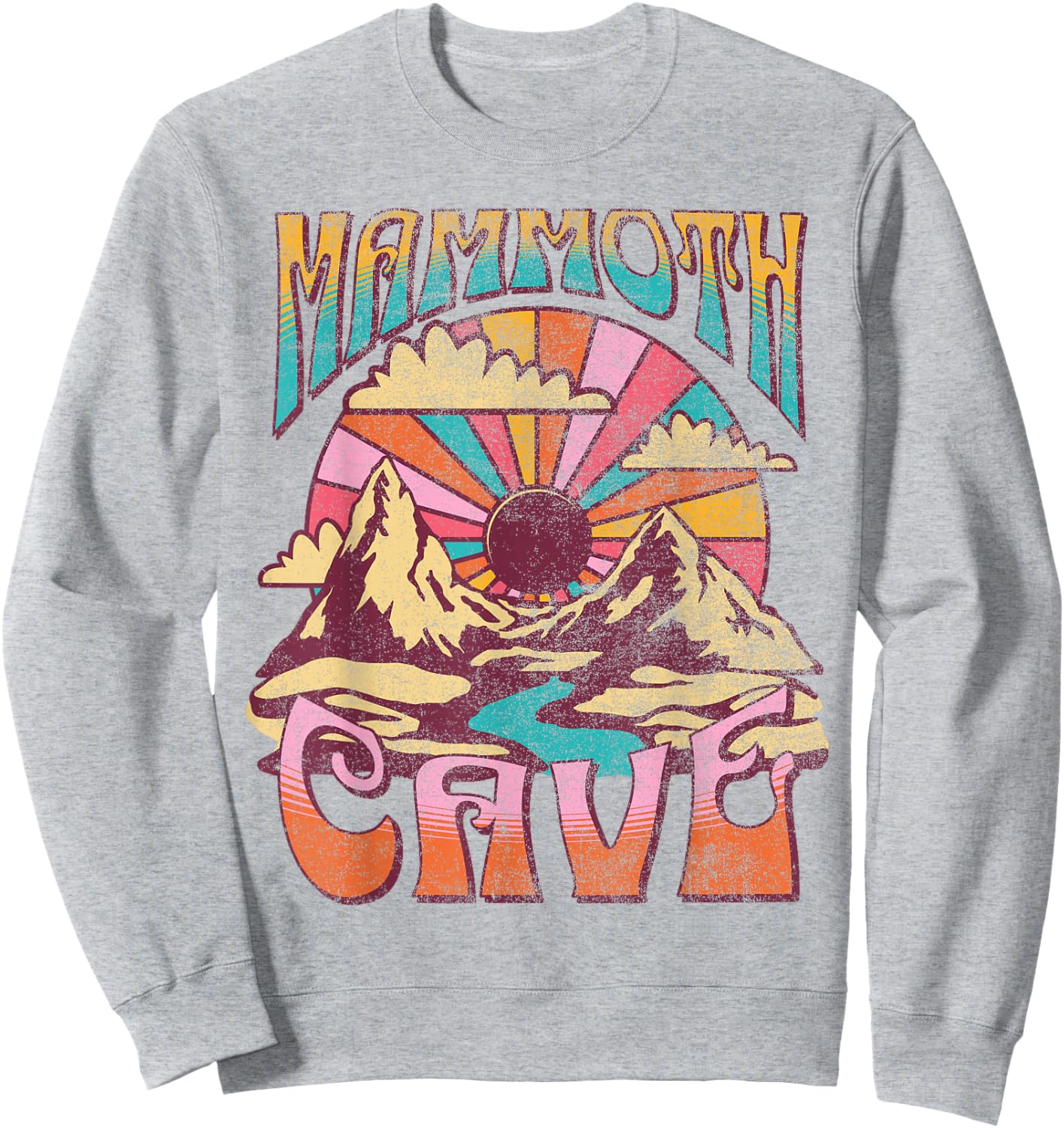 Mammoth Cave Kentucky Nature Hiking Mountains Outdoors Retro Sweatshirt - Sweatshirt | Ash