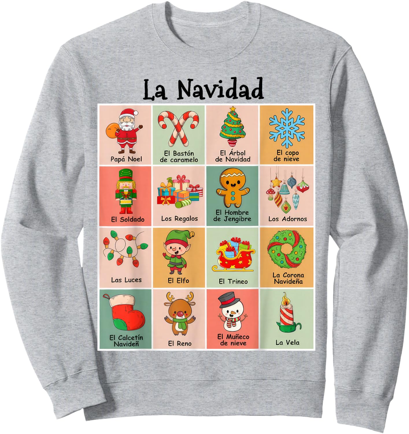 La Navidad Maestra Christmas Spanish Teacher Sweatshirt - Sweatshirt | Ash