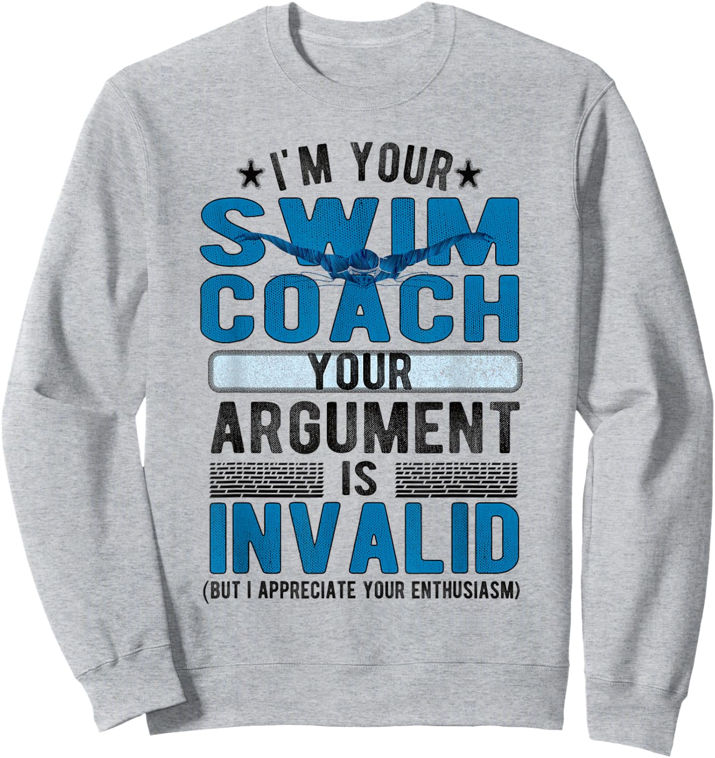 Funny Swim Coach Swimming Coach Sweatshirt - Sweatshirt | Ash