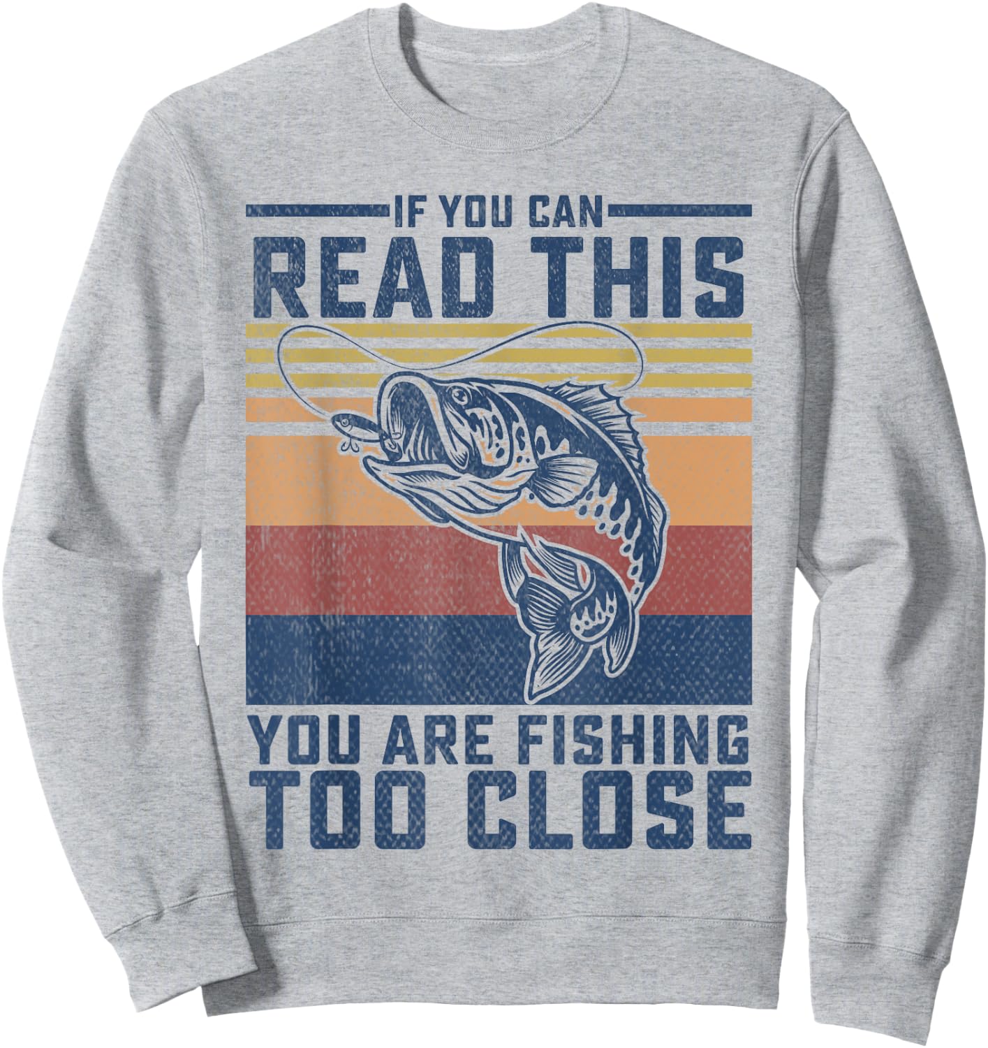 Funny Fishing Bass Fish Fisherman Gifts for Boys Kids Men Sweatshirt - Sweatshirt | Ash
