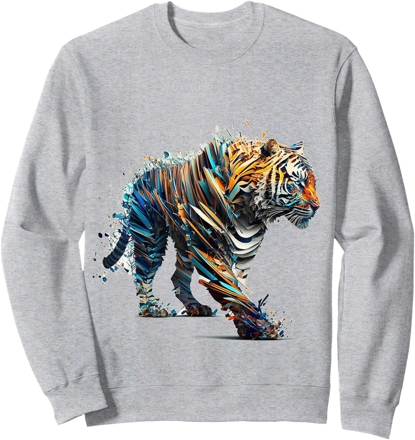Tiger art colourful tiger motif animal tiger Sweatshirt - Sweatshirt | Ash