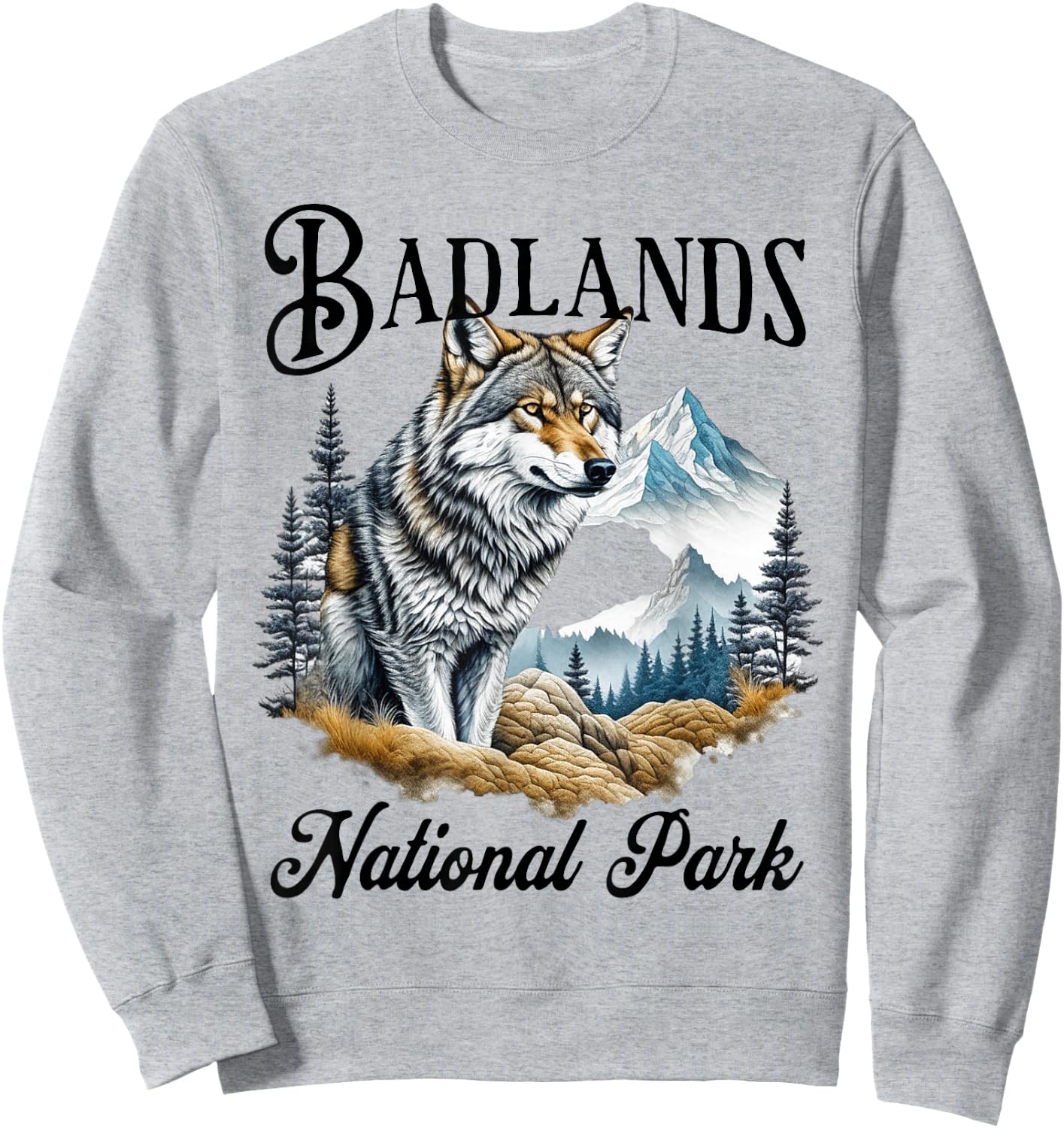 Badlands National Park Sweatshirt - Sweatshirt | Ash