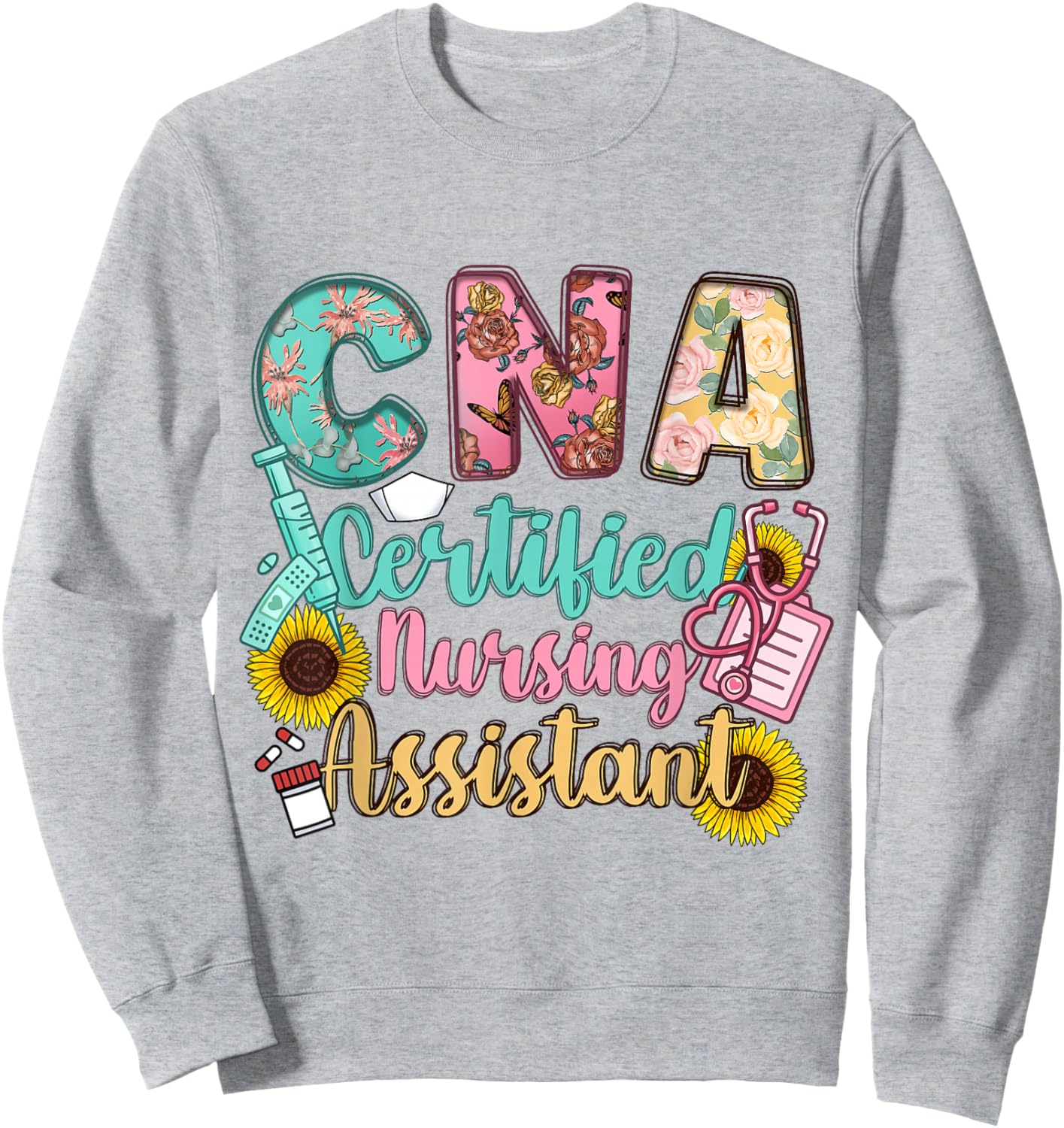 CNA Certified Nursing Assistant Sweatshirt - Sweatshirt | Ash