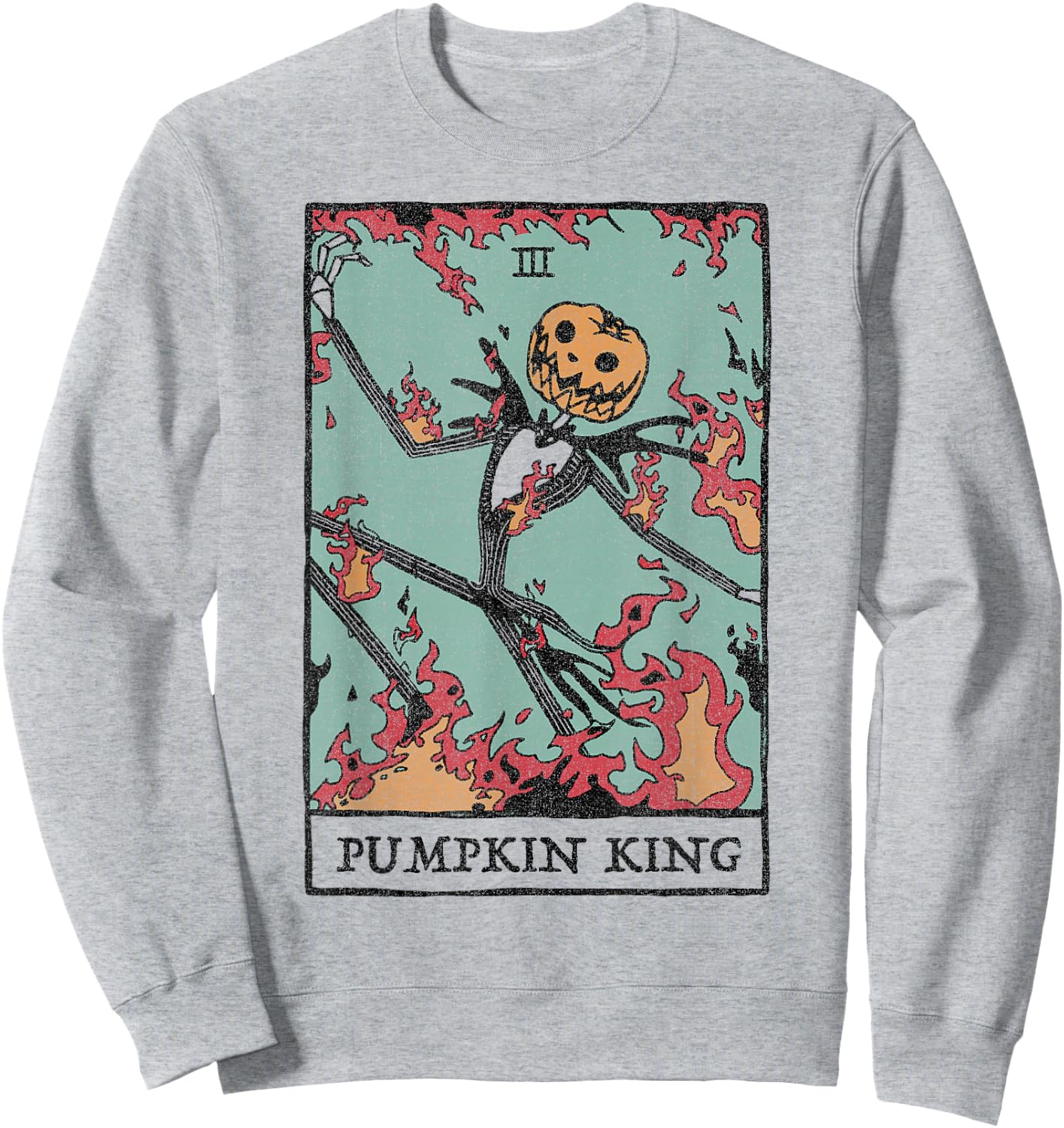 Disney The Nightmare Before Christmas Pumpkin King Tarot Sweatshirt - Sweatshirt | Ash