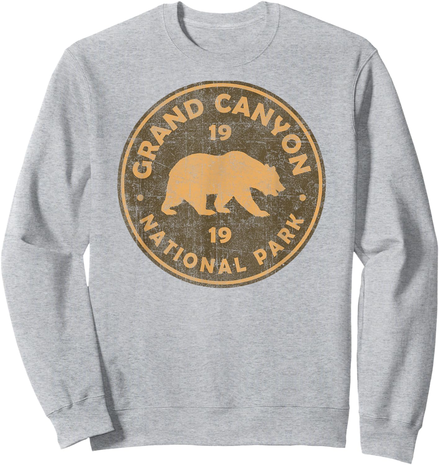 Retro Grand Canyon National Park Arizona Men Kids Hiking Sweatshirt - Sweatshirt | Ash