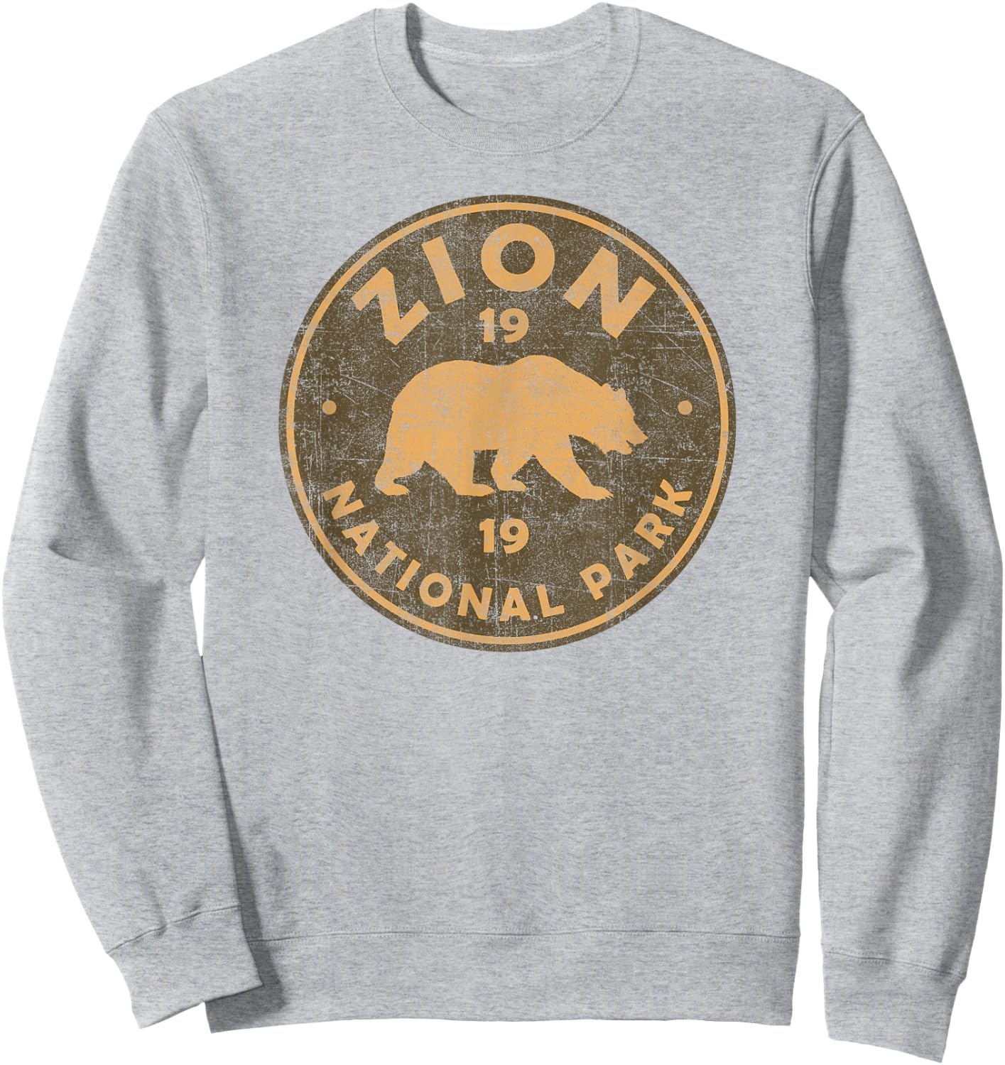 Retro Zion National Park Utah Women Men Kids Hiking Souvenir Sweatshirt - Sweatshirt | Ash