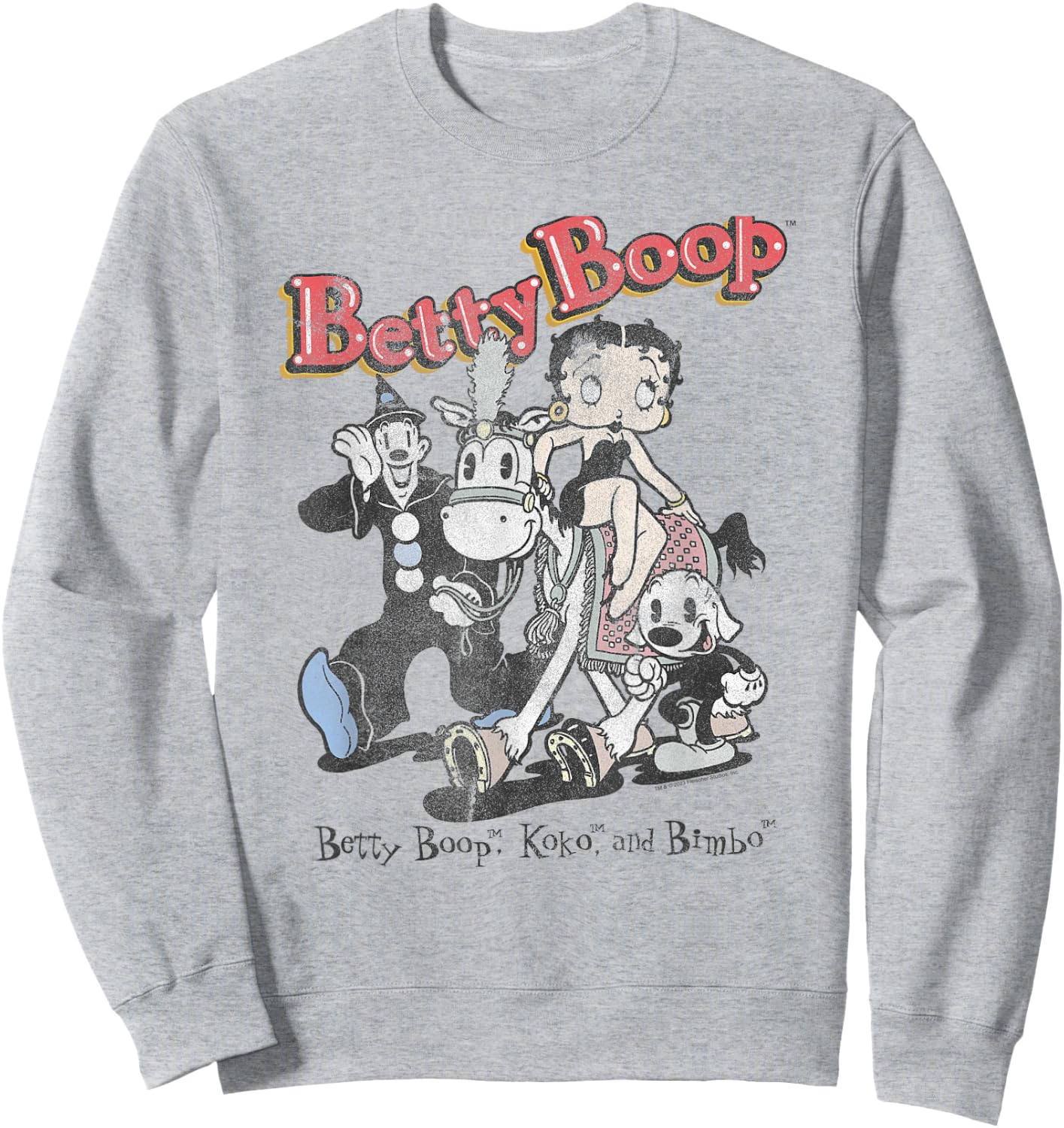 Betty Boop Vintage Betty & Friends Cute Cartoon Sweatshirt - Sweatshirt | Ash